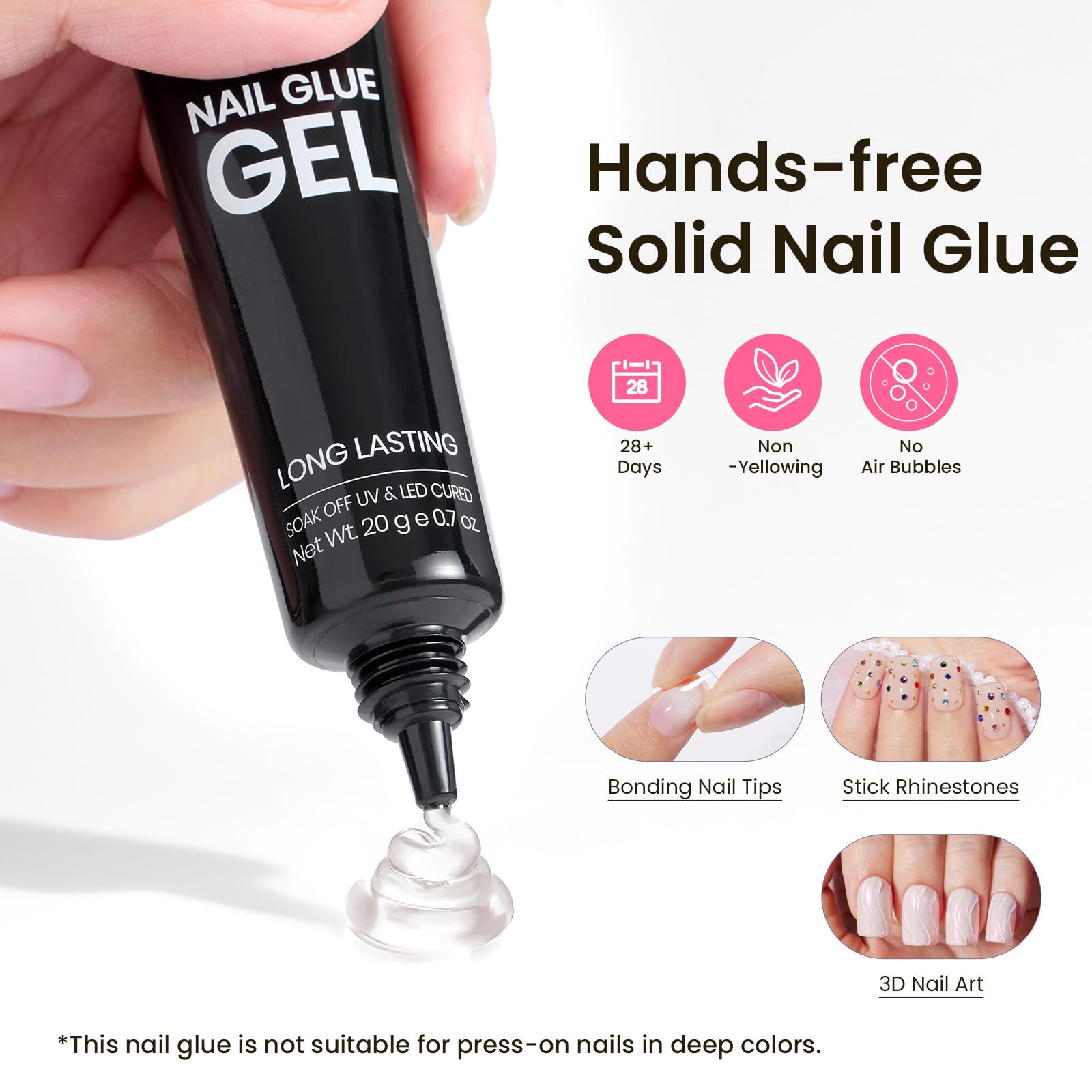 Beetles Tipex Gel Nail Kit  Pre-Extra Short Square: 16 Sizes 224 Pcs Pre-Building False Nail Tips