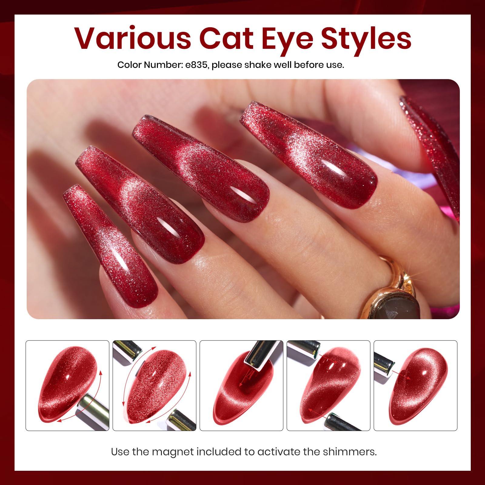 Red Revival 6 Colors Gel Polish Set