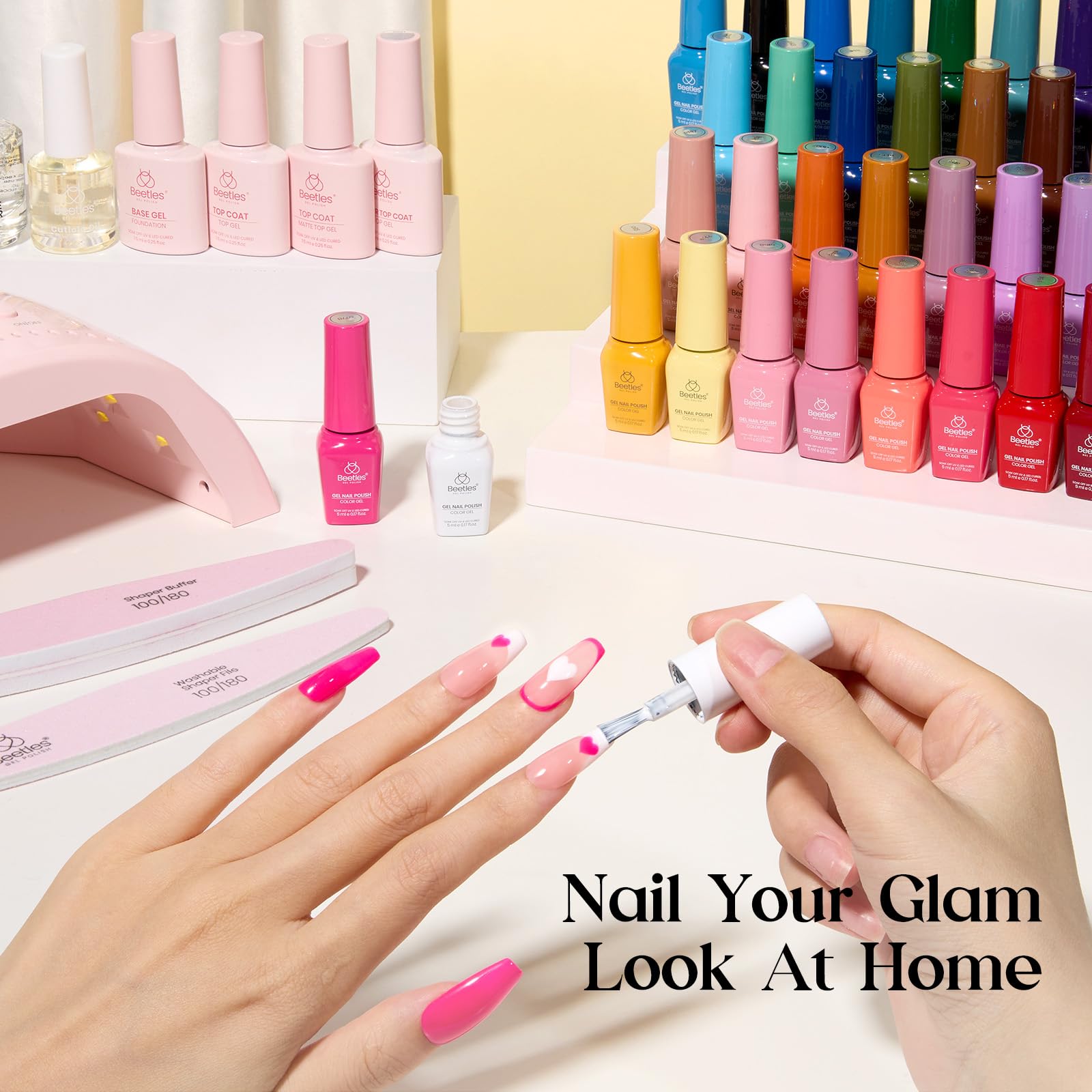 (Total 68Pcs) 35 Colors Upgrade Colorful Bottle Gel Starter Kit - Mood Mosiac