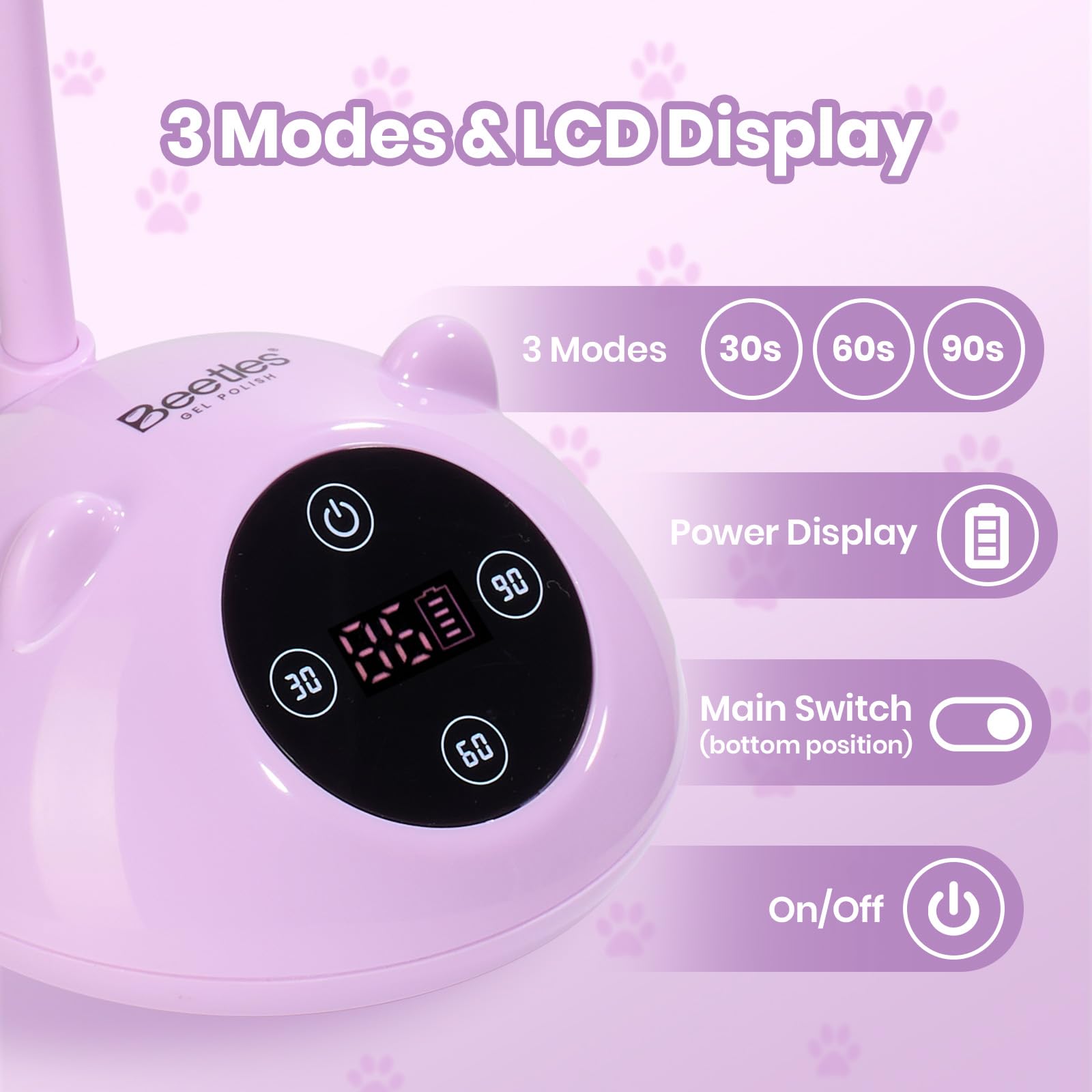 Beetles 360° Flexible Gooseneck UV Nail Lamp Purple Color