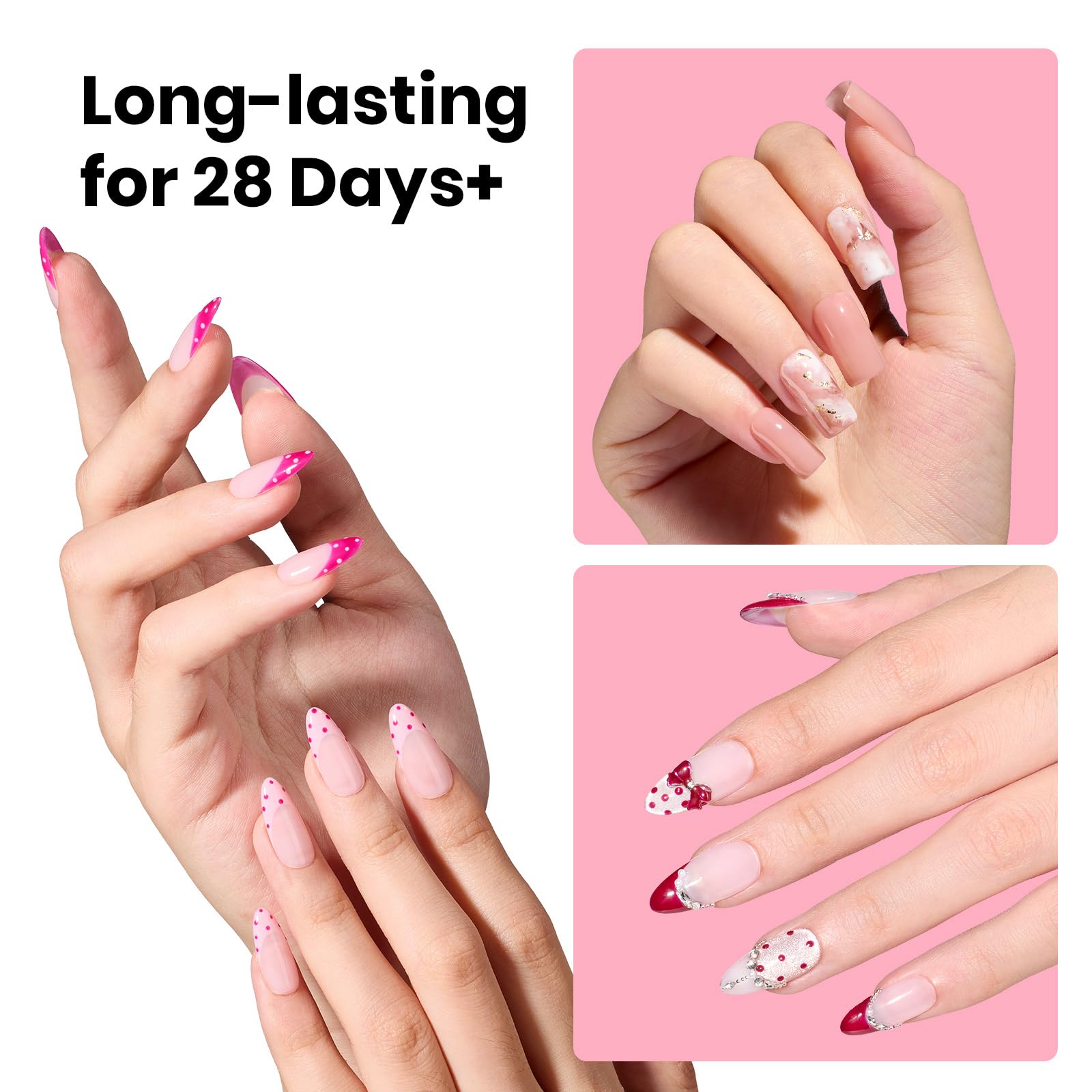 Beetles 20g Tipex Nail Glue Gel, No Wipe & No-Need-to-Hold, Designed for Tipex Instant Apex Nail Tips