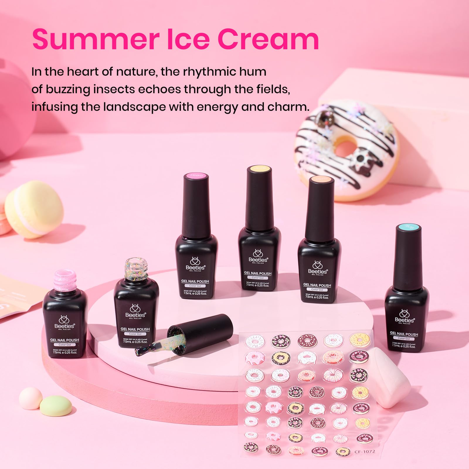 Summer Ice Cream - Spring Nails 6 Colors Gel Nail Polish Set