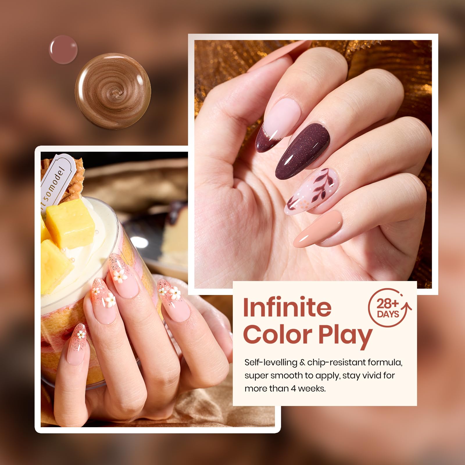 Brownie Bliss - 6 Colors Gel Nail Polish Set
