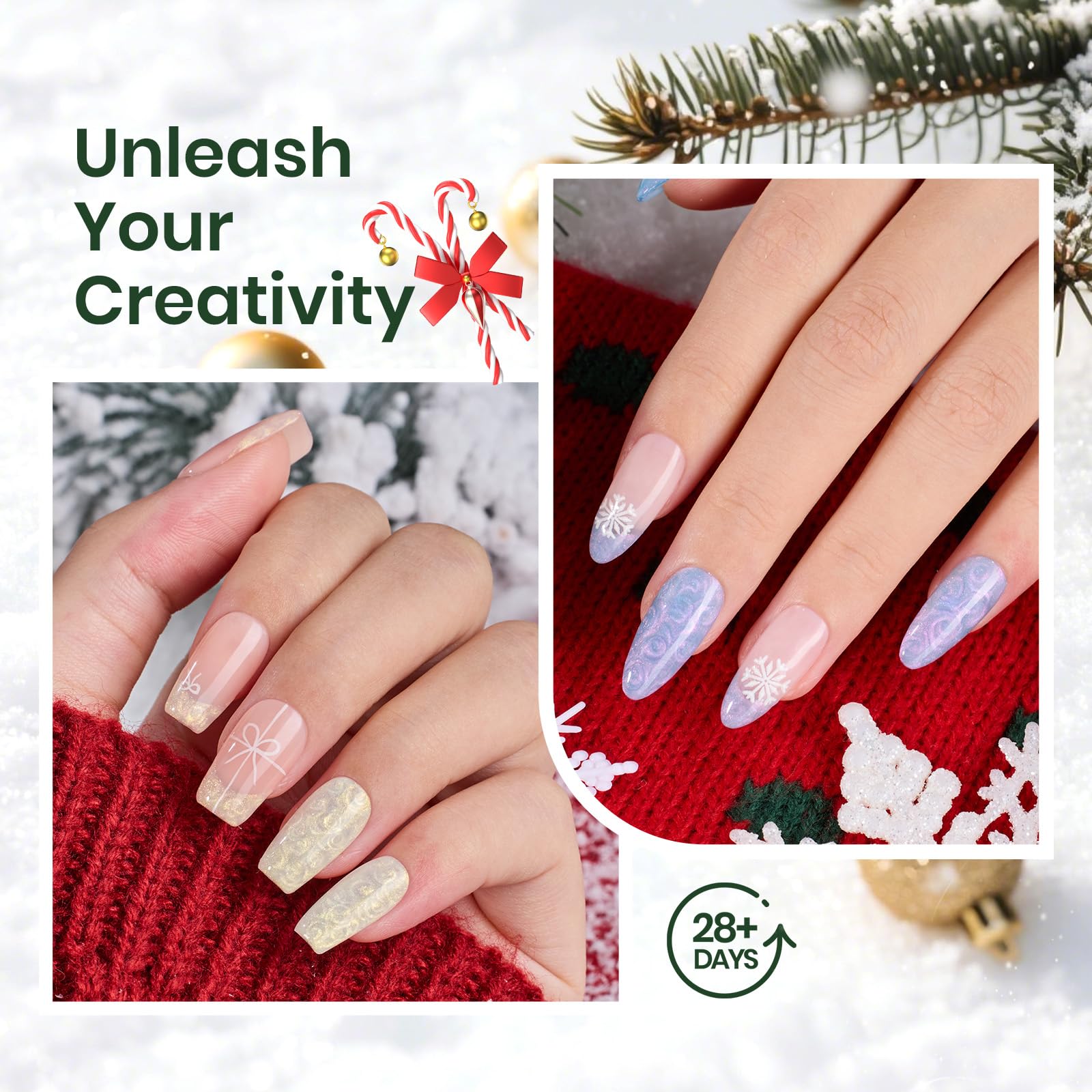 Beetles Christmas Gel Nail Polish Set Dreamscape in Snow - 6 Colors Pearl Pearlescent Set