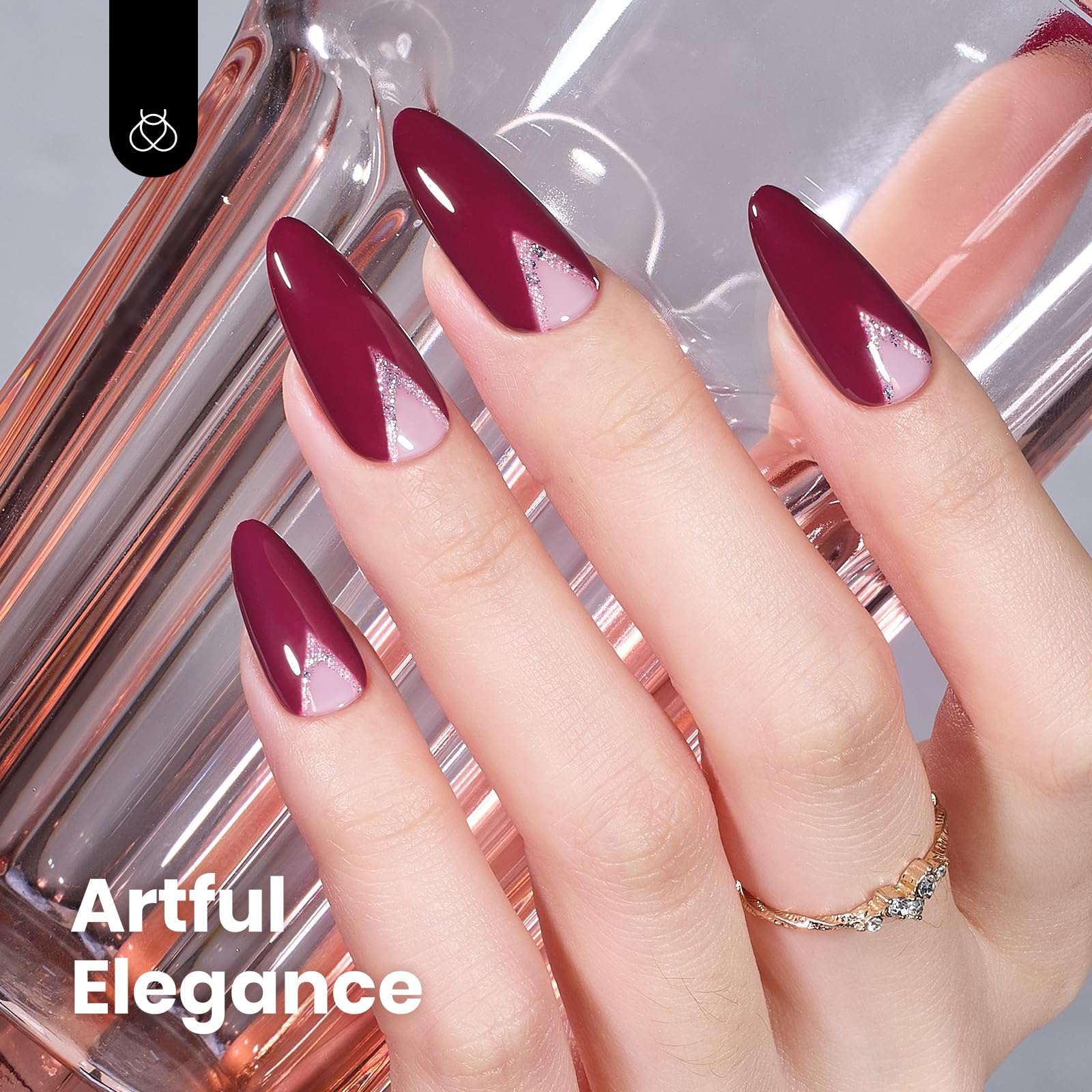Hema - Free Modern Berry Nails - 15ML Fall Salon-Quality Burgundy Red Gel Nail Polish