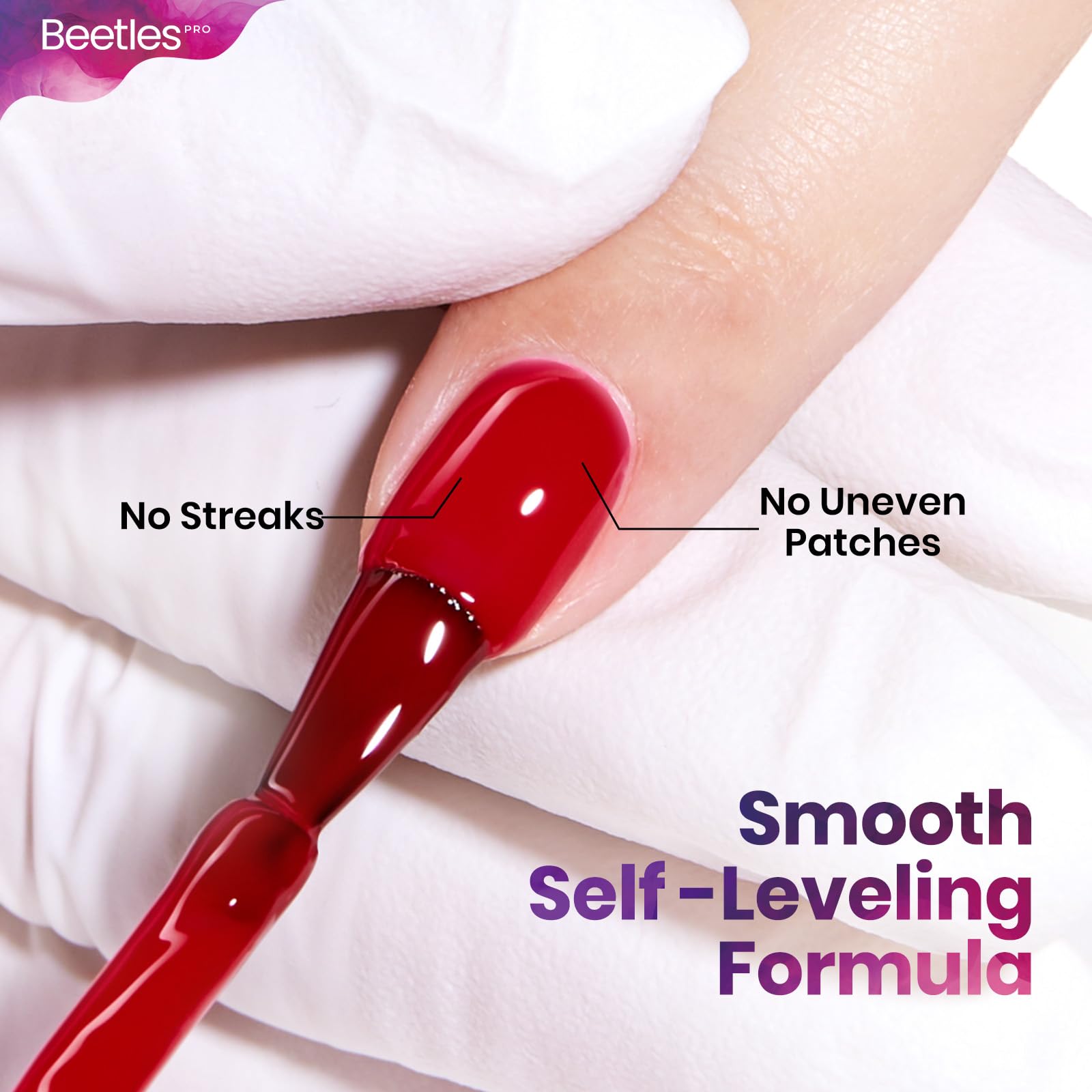 Beetles Pro Red Gel Polish - Safe but Spicy, Burgundy Wine Red Color 20ML Gel Polish