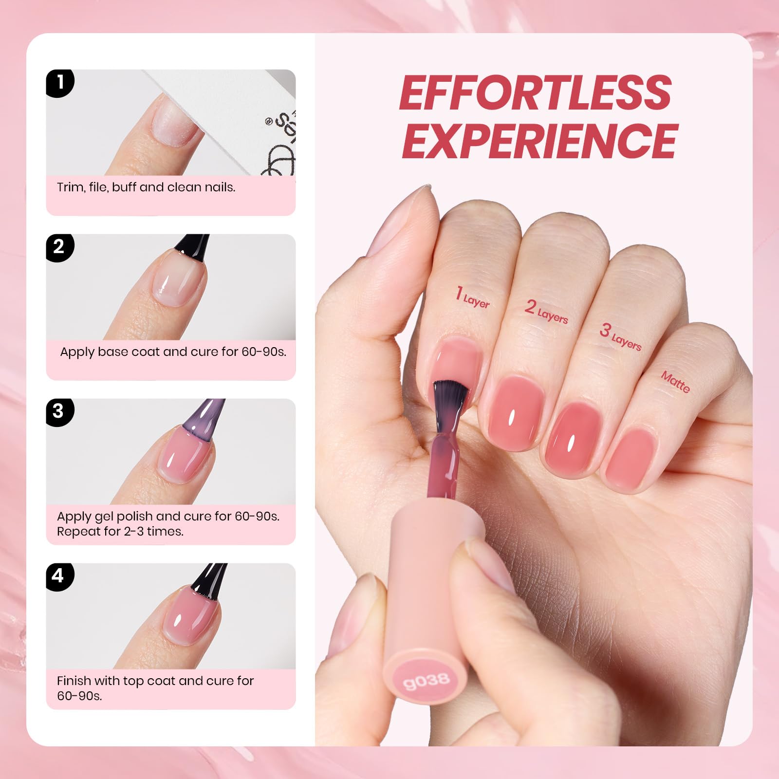 Juicy Shine Jelly Set - 6 Colors Gel Nail Polish Set