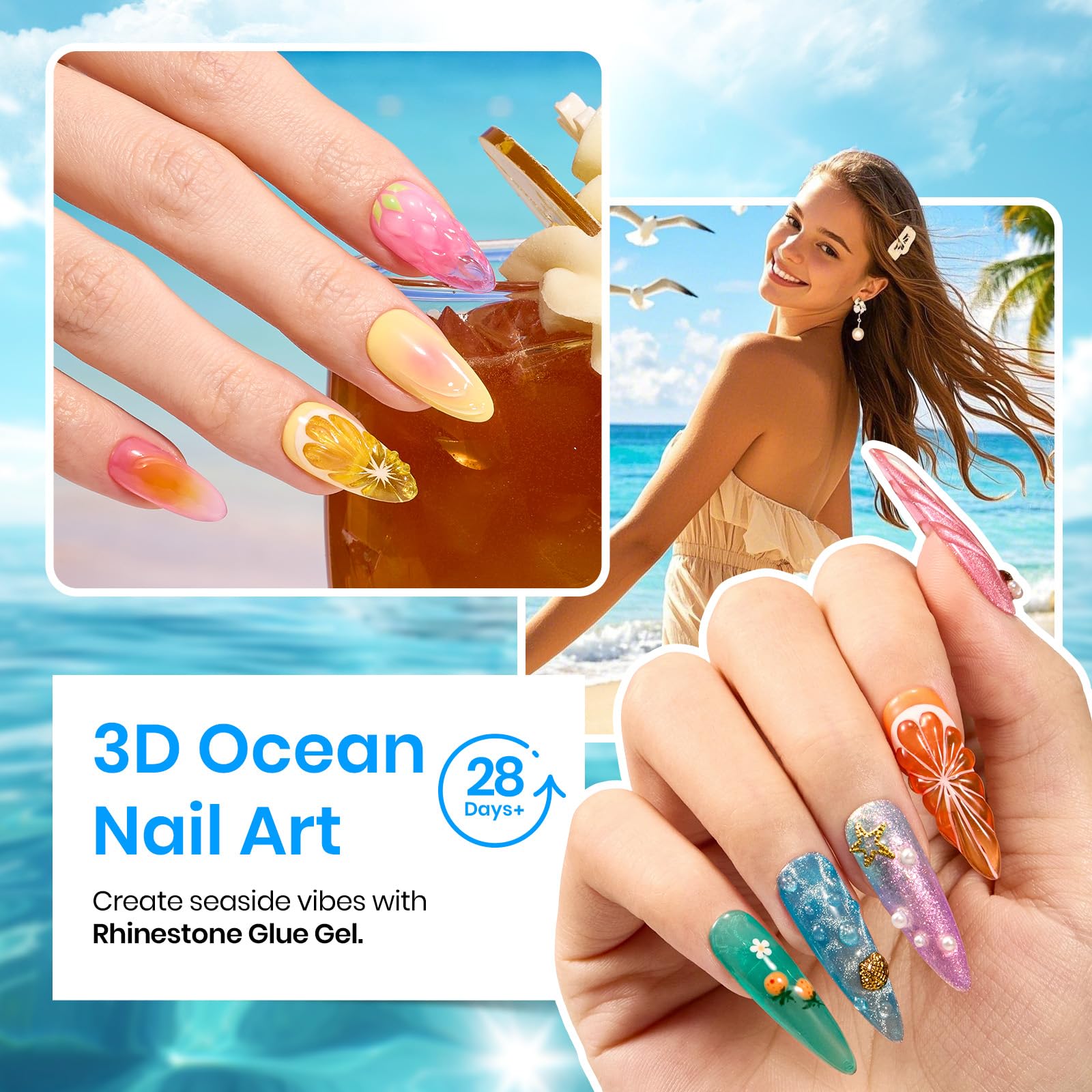 Beetles High Gloss Shine 36 Colors Summer Nails Island Holiday Gel Nail Polish Kit