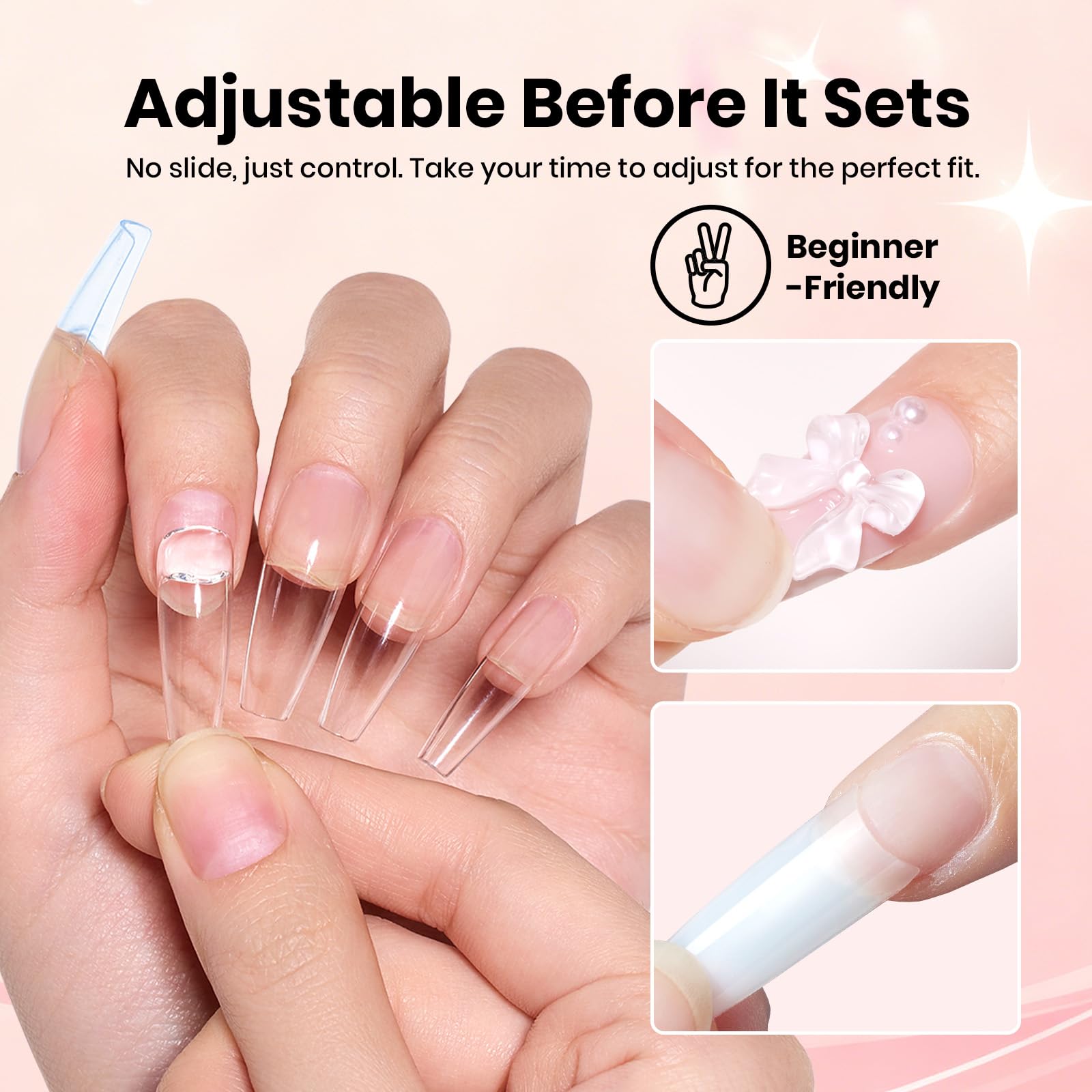 Beetles Super Strong Nail Glue 10g for Press On Nails, No Uv Lamp Needed, Quick Drying