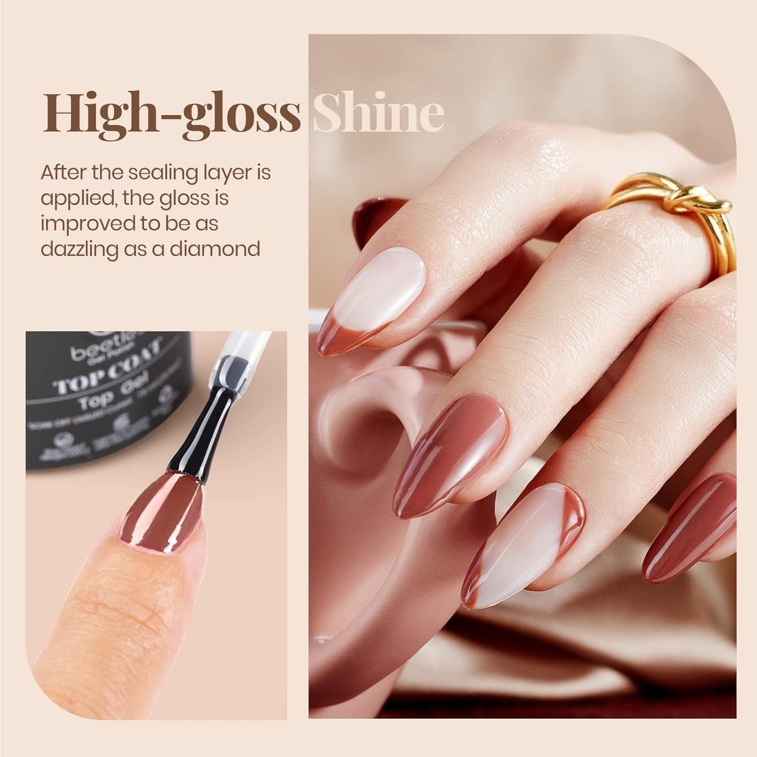Base Top Coat Nail Glue Set-3Pcs-15ML Each