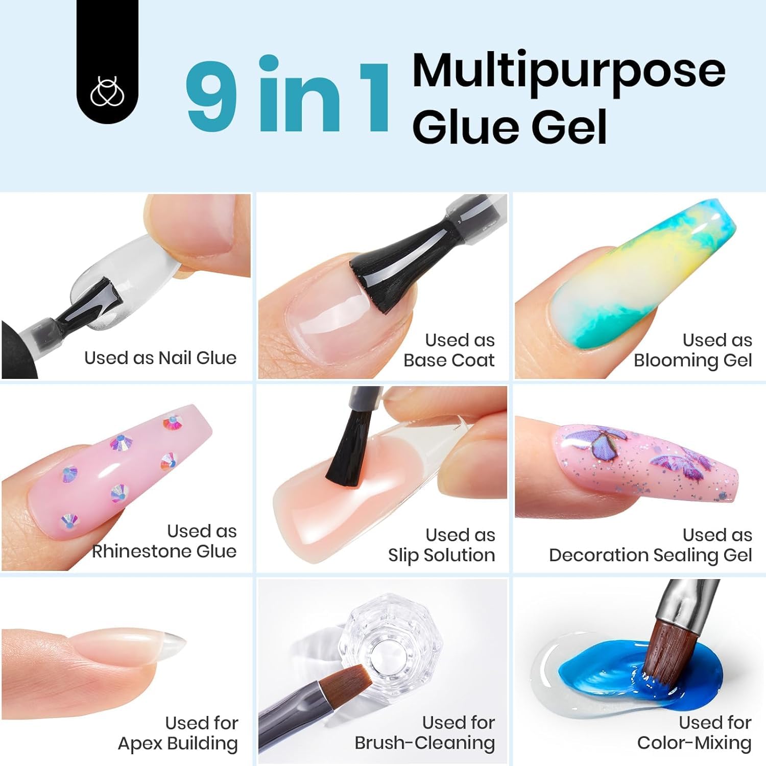 Beetles Gel Nail Kit Almond-500Pcs Gel Nails Tip Easy Extension Set