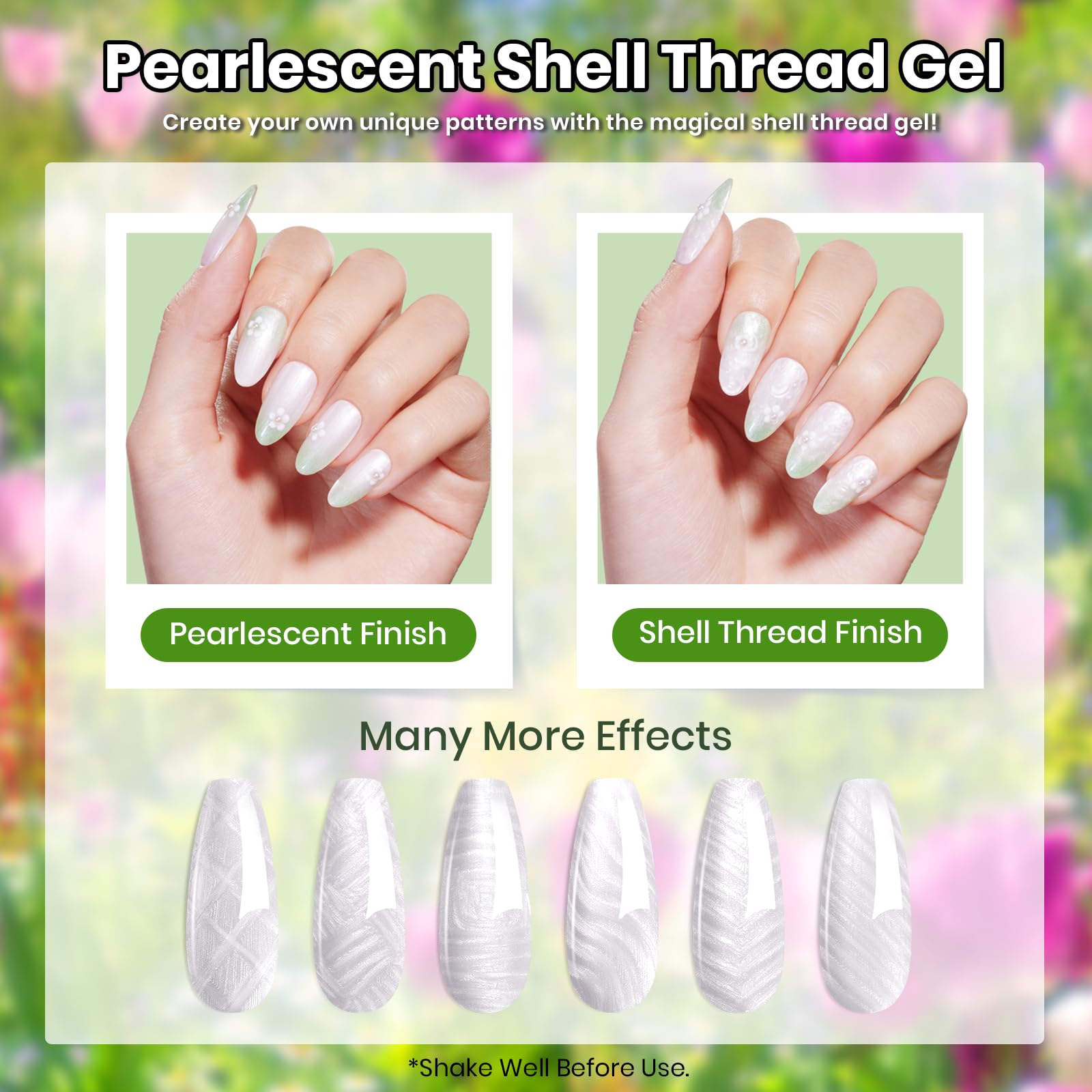 Embrace Nature With Dried Flower And Gold Foil- 20 Colors Gel Nail Polish Summer Nails Set