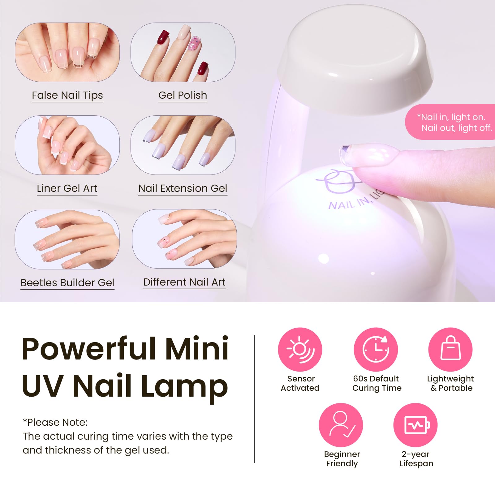 Beetles Tipex Instant Apex Nail Tips Kit - Extra Short Squoval 224Pcs 16 Sizes