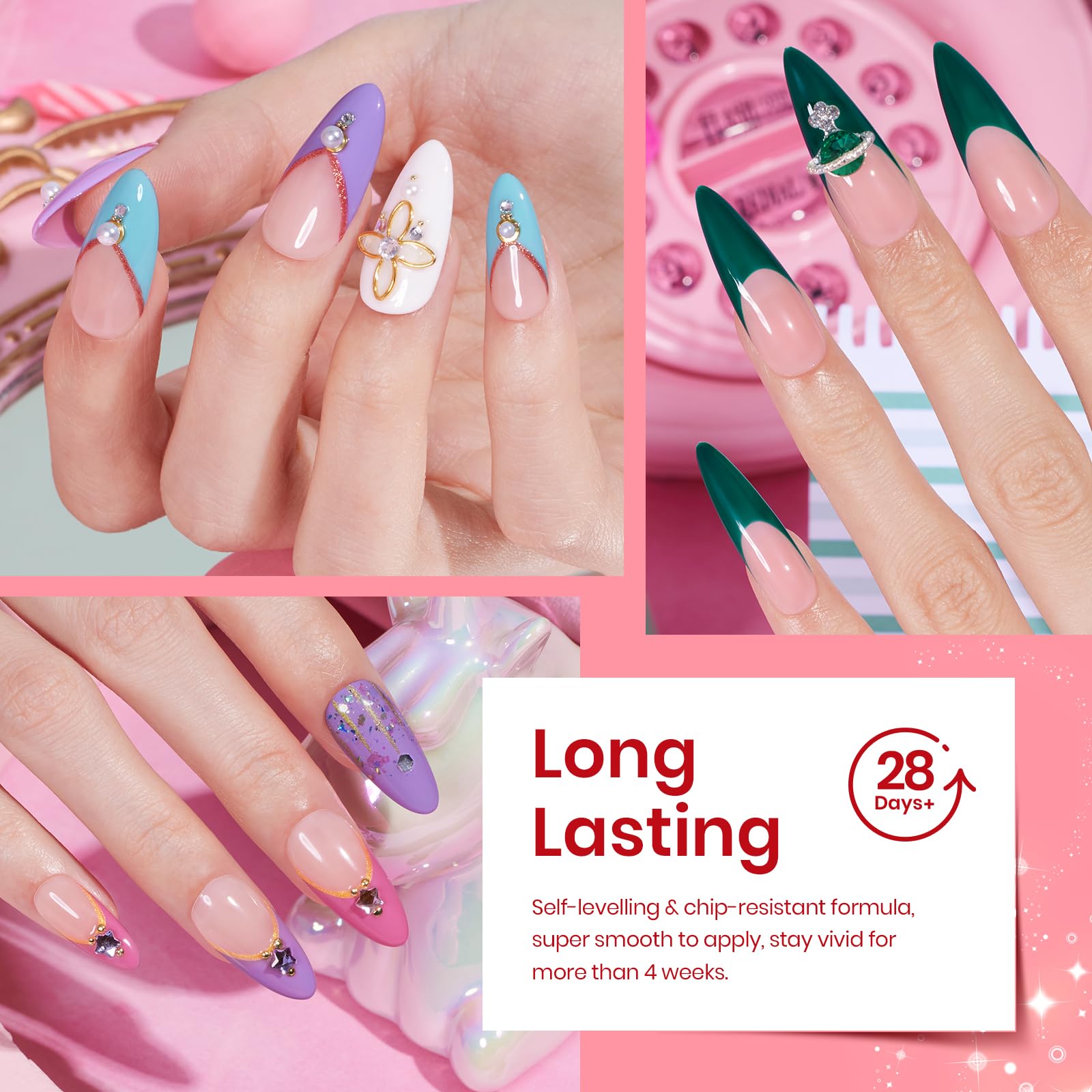 Shoujo Manga - 20 Gel Colors Set with Top and Base Coat