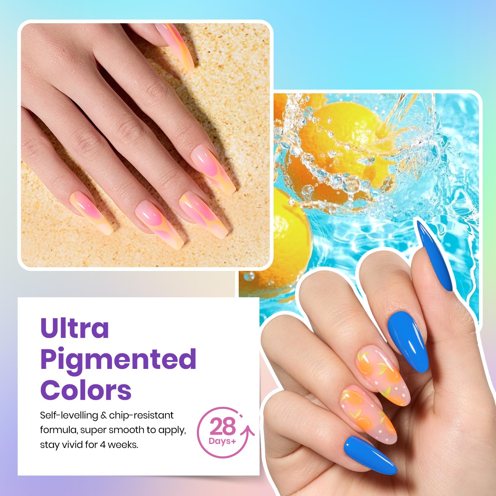 All Season Gel Nail Polish Set | 55 Nail Gel Polish Colors Kit£¨total 66pcs