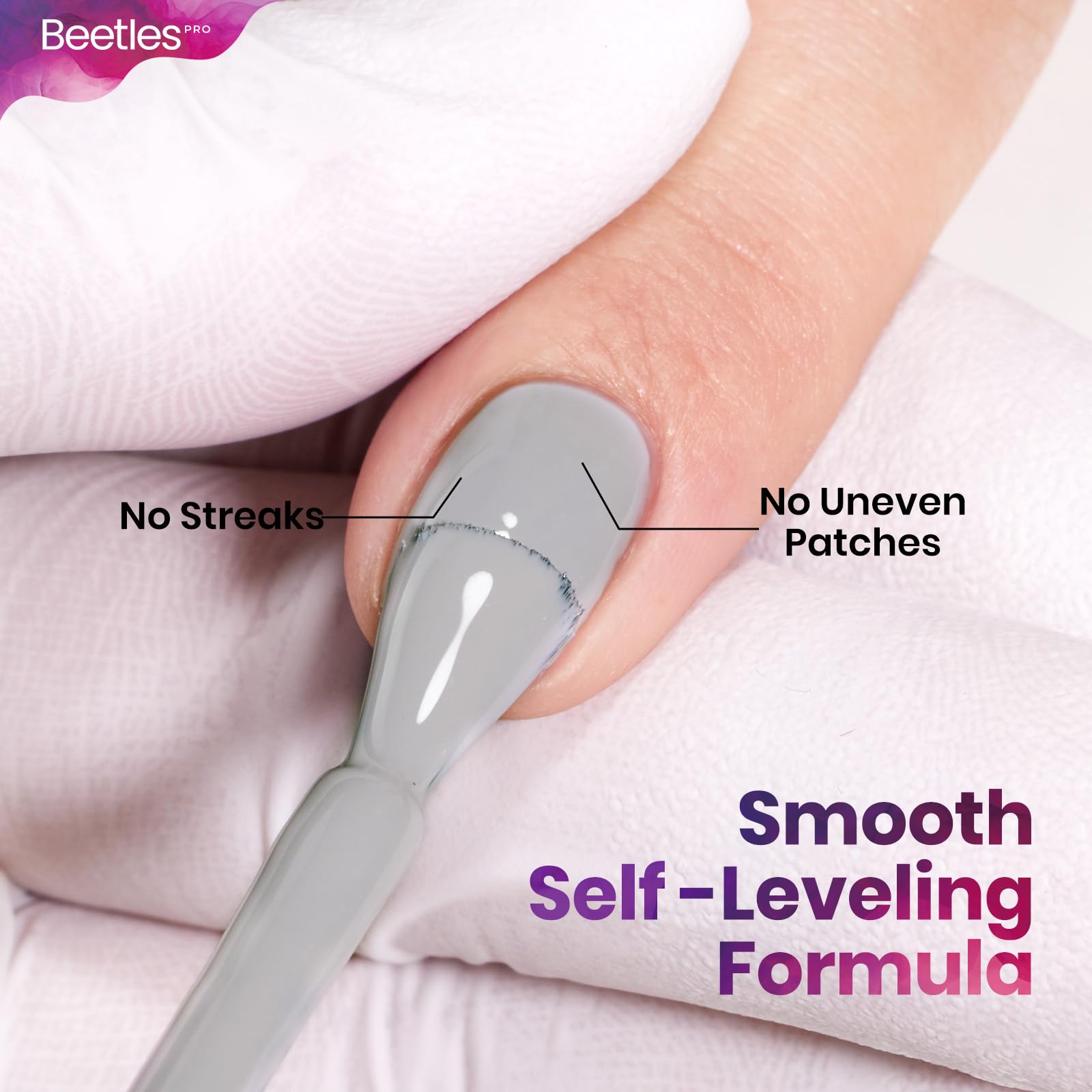 Beetles Pro Grey Gel Polish - Zero Chill, Light Grey Color 20ML Gel Polish