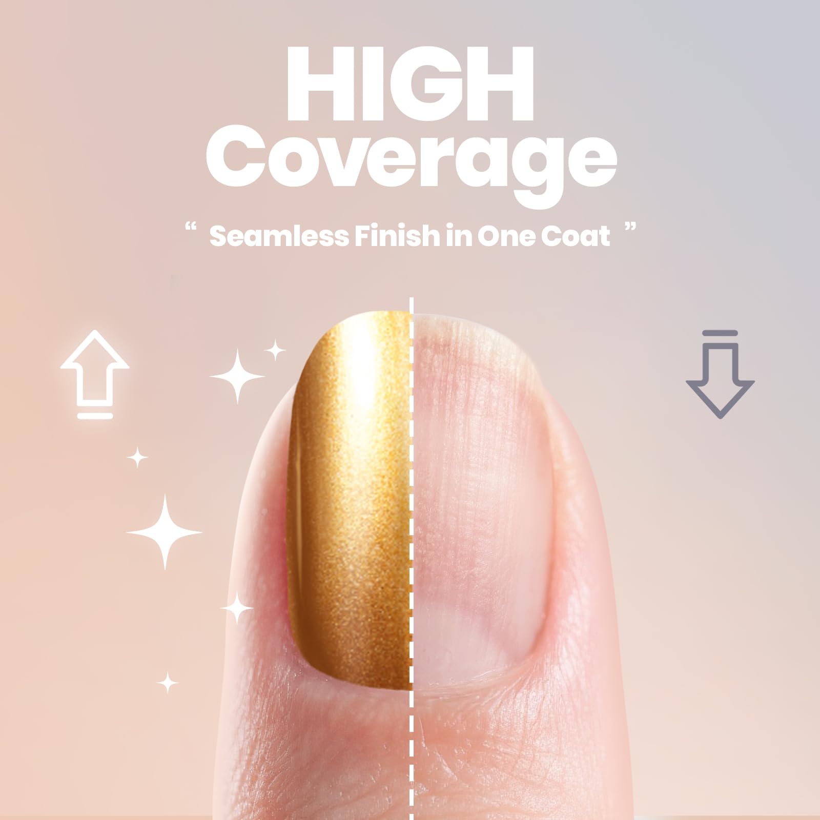 Beetles Mirror Gold Nail Polish – Golden Shine Quick-Drying Metallic Fingernail Polish Glossy Mirror Shine