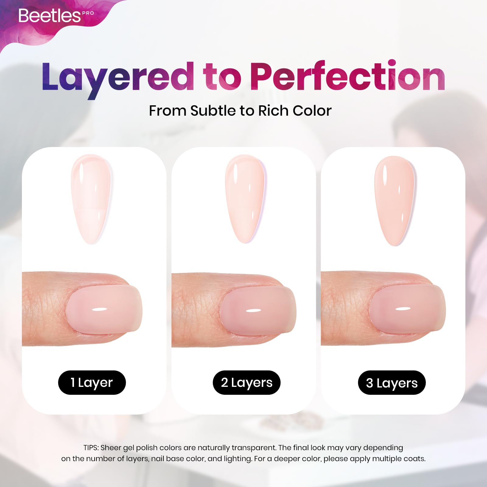 Beetles Pro Nude Gel Nail Polish -Spring Nails  Insecure but Pretty，HEMA Free & TPO Free, 15ml Milky Nude Color Gel Polish