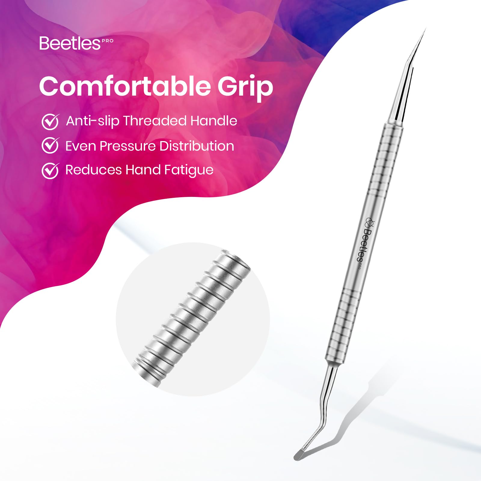 Pointed Tip(12mm) & Cuticle Scoop(14mm) Beetles Cuticle Nippers Professional Trimmer