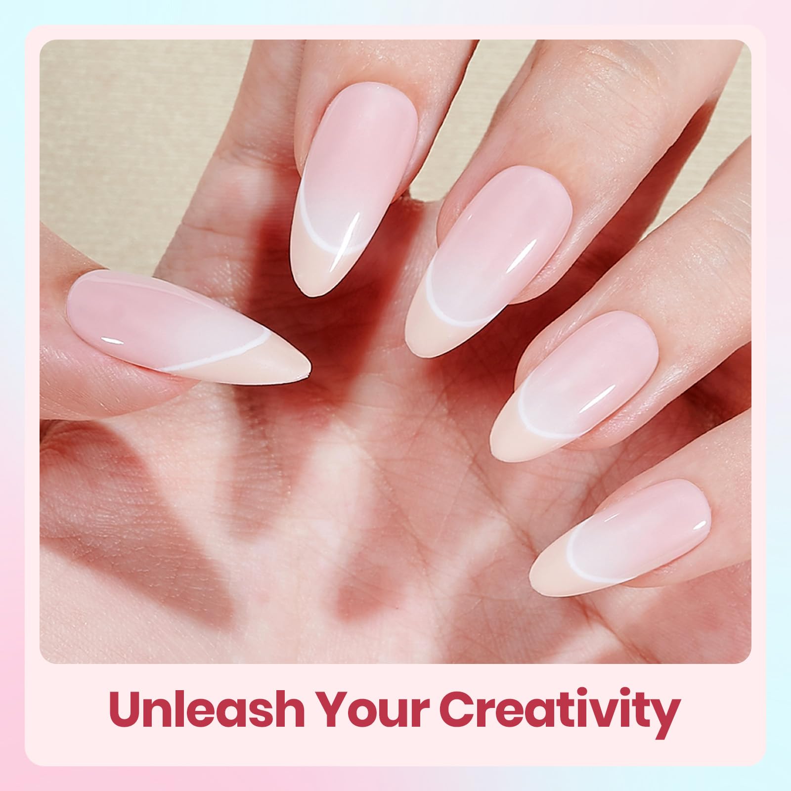 Beetles Soft Manifest 8 Colors Summer Nails Neutral Nude Glitter Pink Green Gel Set