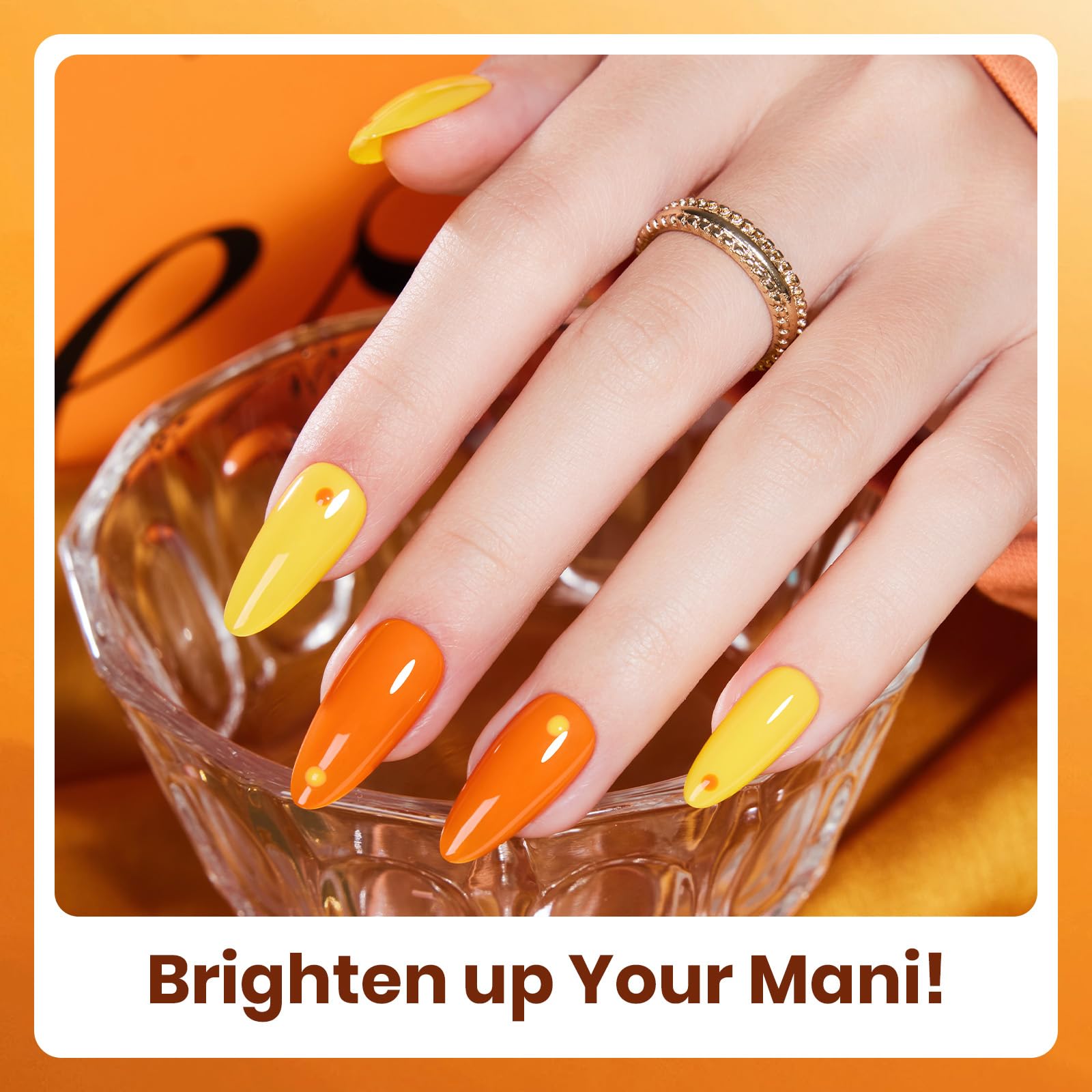 Twilight Warmth - 6 Colors Brown Red Orange Yellow Gel Nail Polish Set