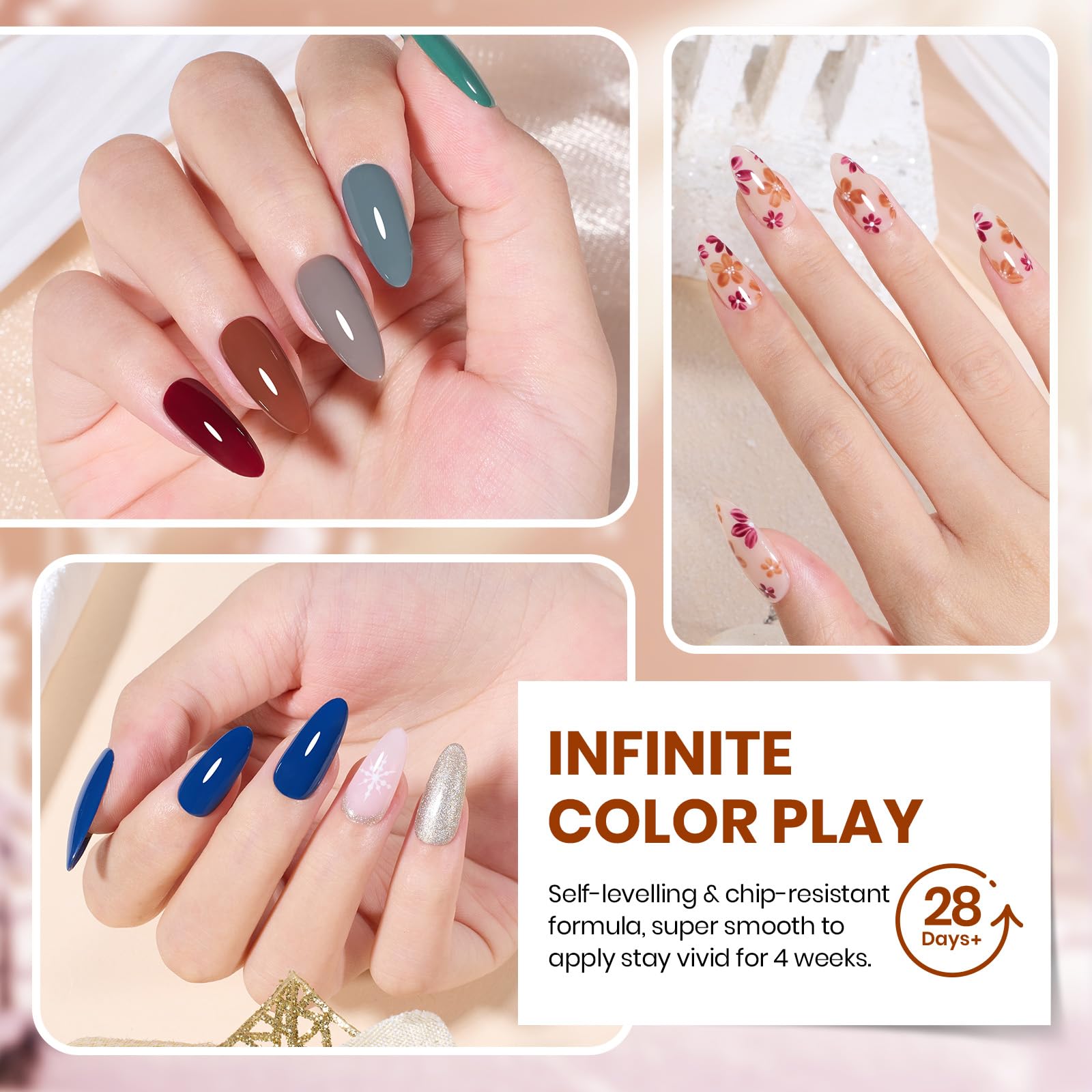 Beetles Gel Polish Winter Sonata Winter Nails  - 20 Colors Brown Winter Sonata Fall Gel Nail Polish Set