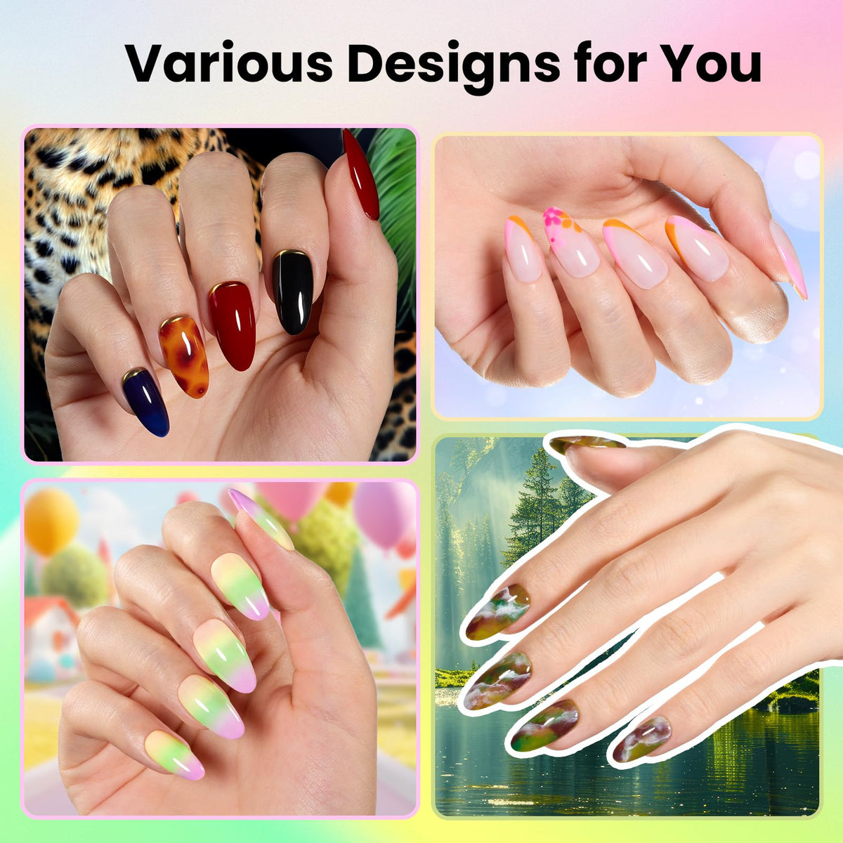 Beetles Gel Nail Starter Kit 55 Colors Gel Nail Polish Set With Nail Drill All Season Nails
