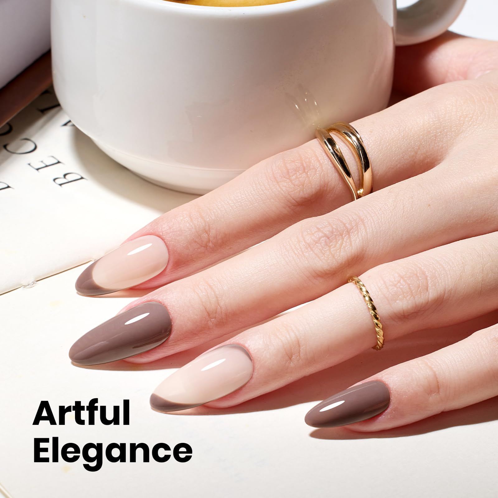 Hema - Free Latte Routine - 15ML Chocolate Brown Color Gel Nail Polish