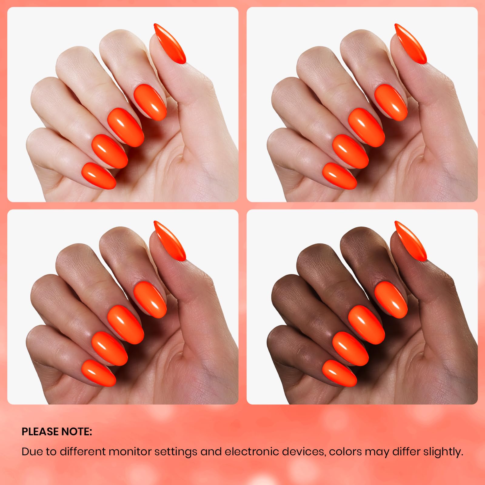 Bright Orange - Neon Sunset Halloween Neon Orange Gel Nail Polish