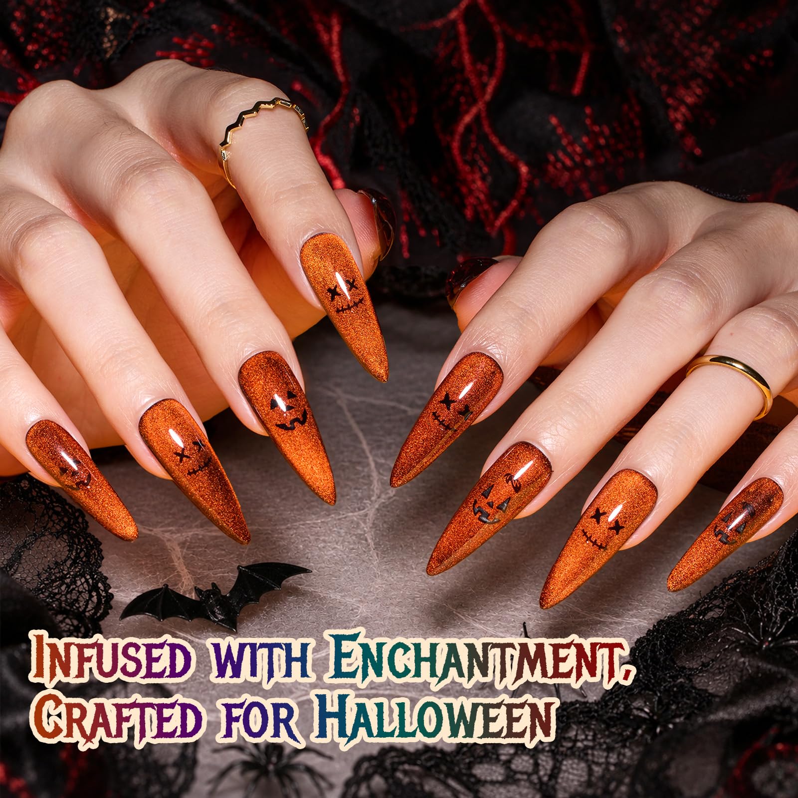 Beetles Witch Potion Cat Eye 6 Colors Gel Nail Polish Set Halloween Nails Gel Polish Set Halloween Box Limited Edition