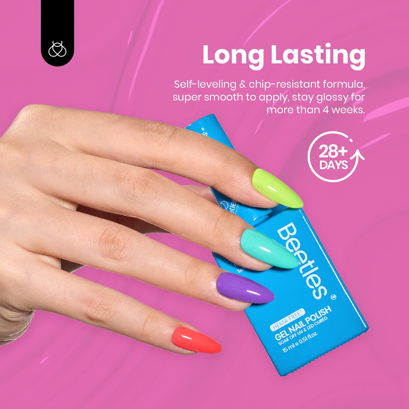 Neon Bubbles | Colorful Bottle 6 Color Each 15ml Blue Yellow Pink Gel Polish