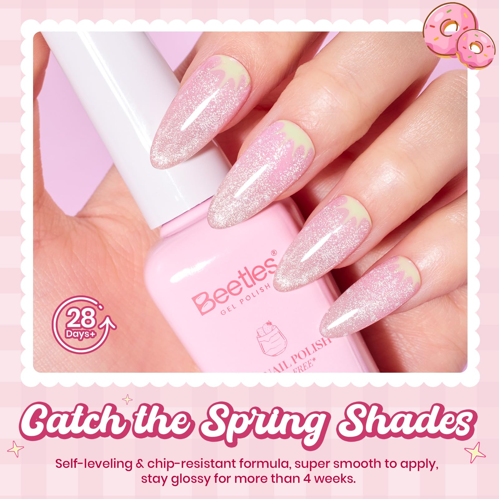 Beetles Pastel Gel Polish Set - Taste of Spring Colleciton, 6 Easter Colors Spring Nails