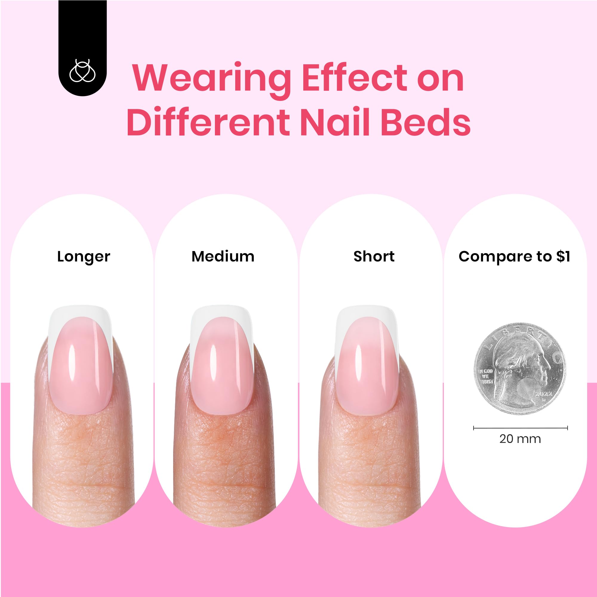 White French Gel Nail Kit  Plus-Lite Kit Tip 150Pcs