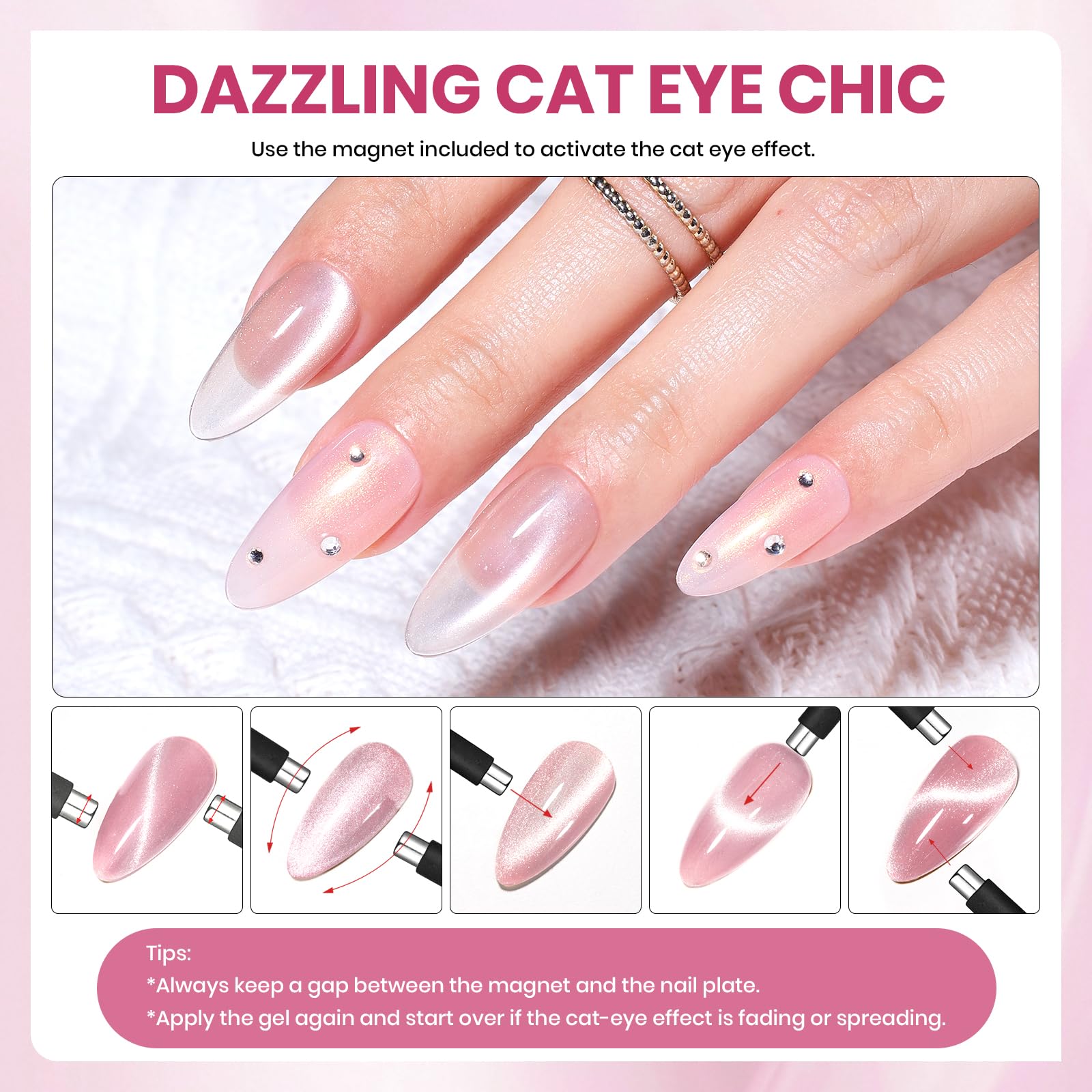 Glowy Grace - 20 Colors Pink Jelly Glitter Cat Eye Nude Gel Nail Polish Kit