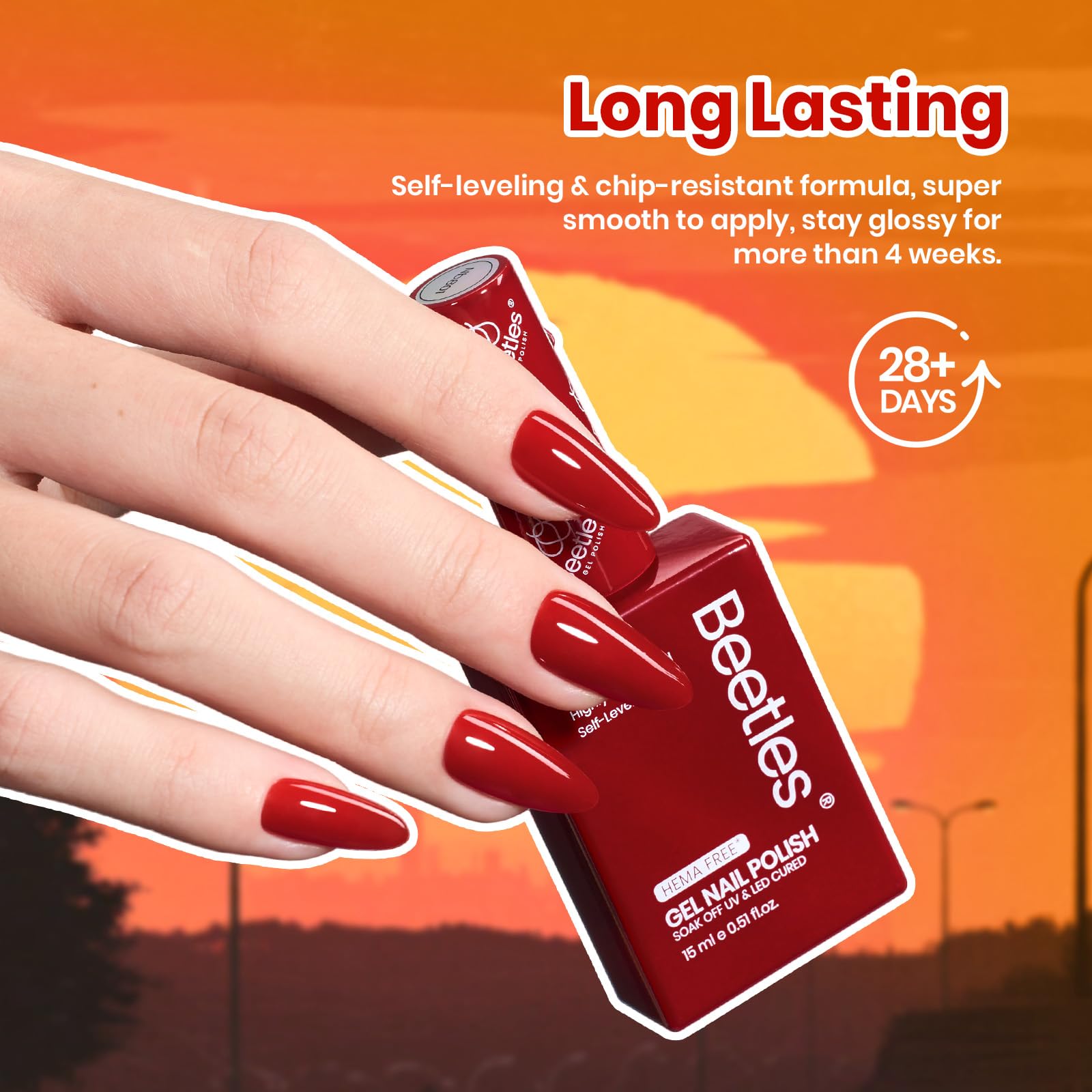 Hema-free Autumn Dusk - 6 Colors Burgundy Orange Brown Dark Red Yellow Fall Gel Nail Polish Set