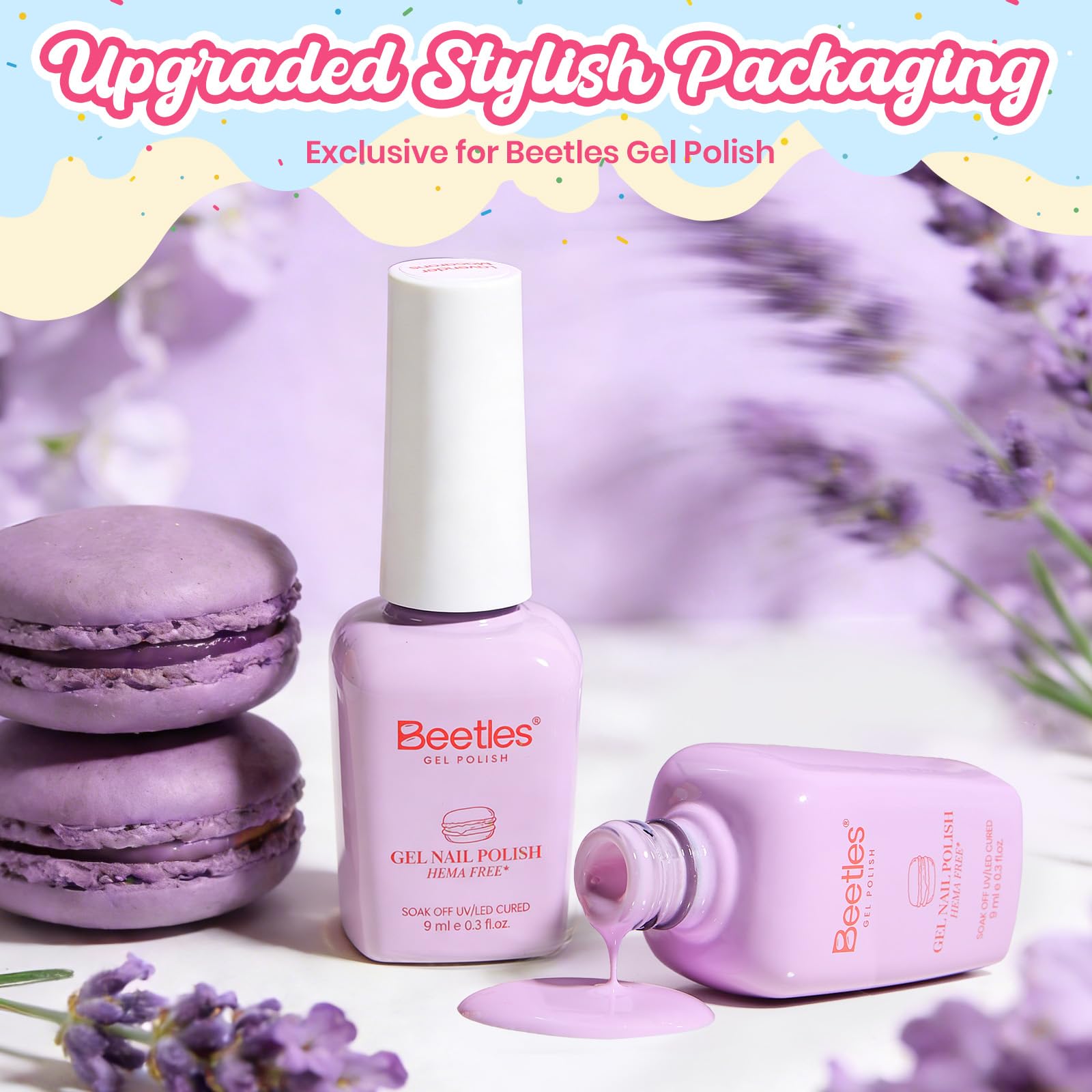 Beetles Purple Gel Nail Polish - Spring Nails Lavender Macarons Pastel Purple Gel Polish