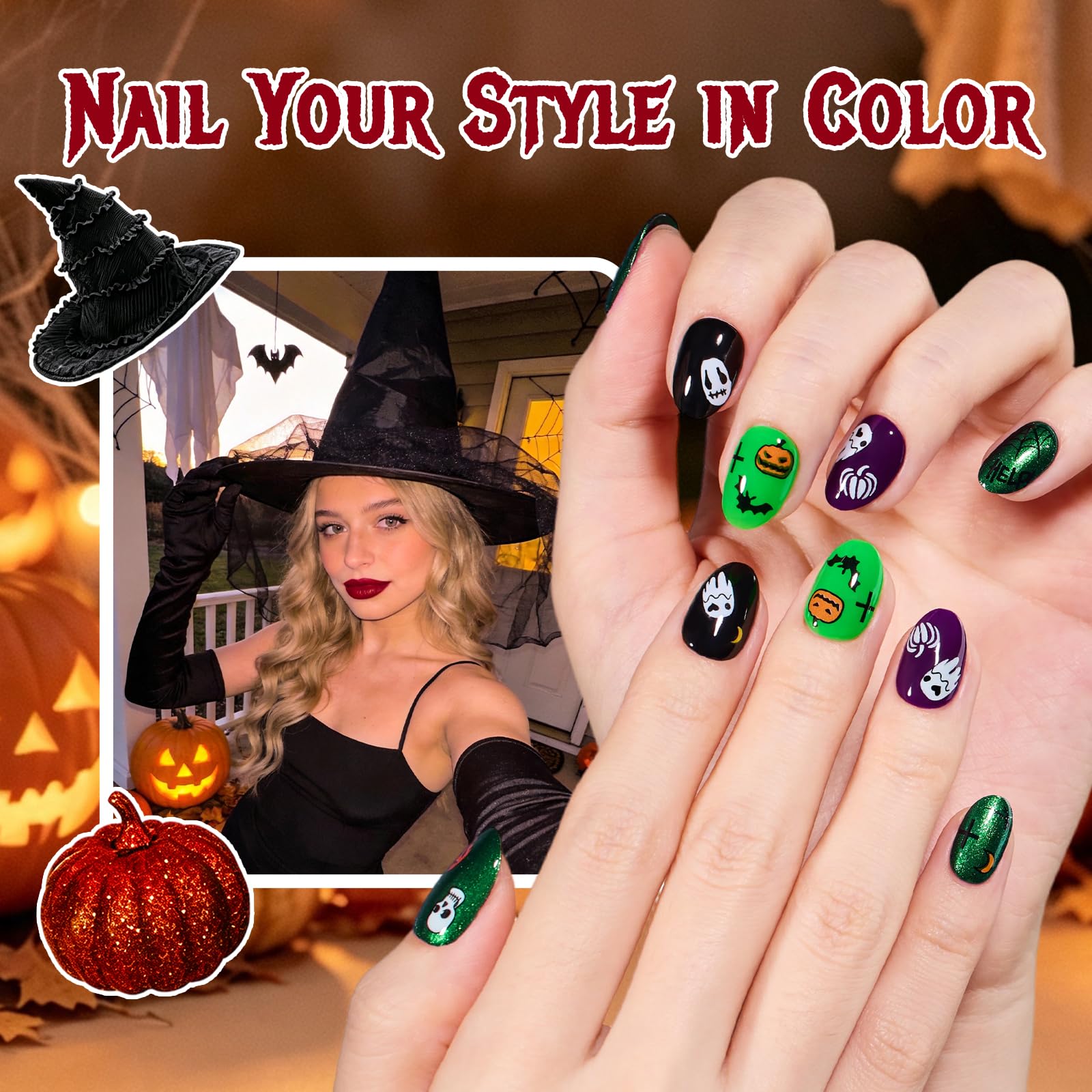 Beetles Halloween Nail Polish Set 6 Colors Quick Dry Regular Limited Edition Nail Polish