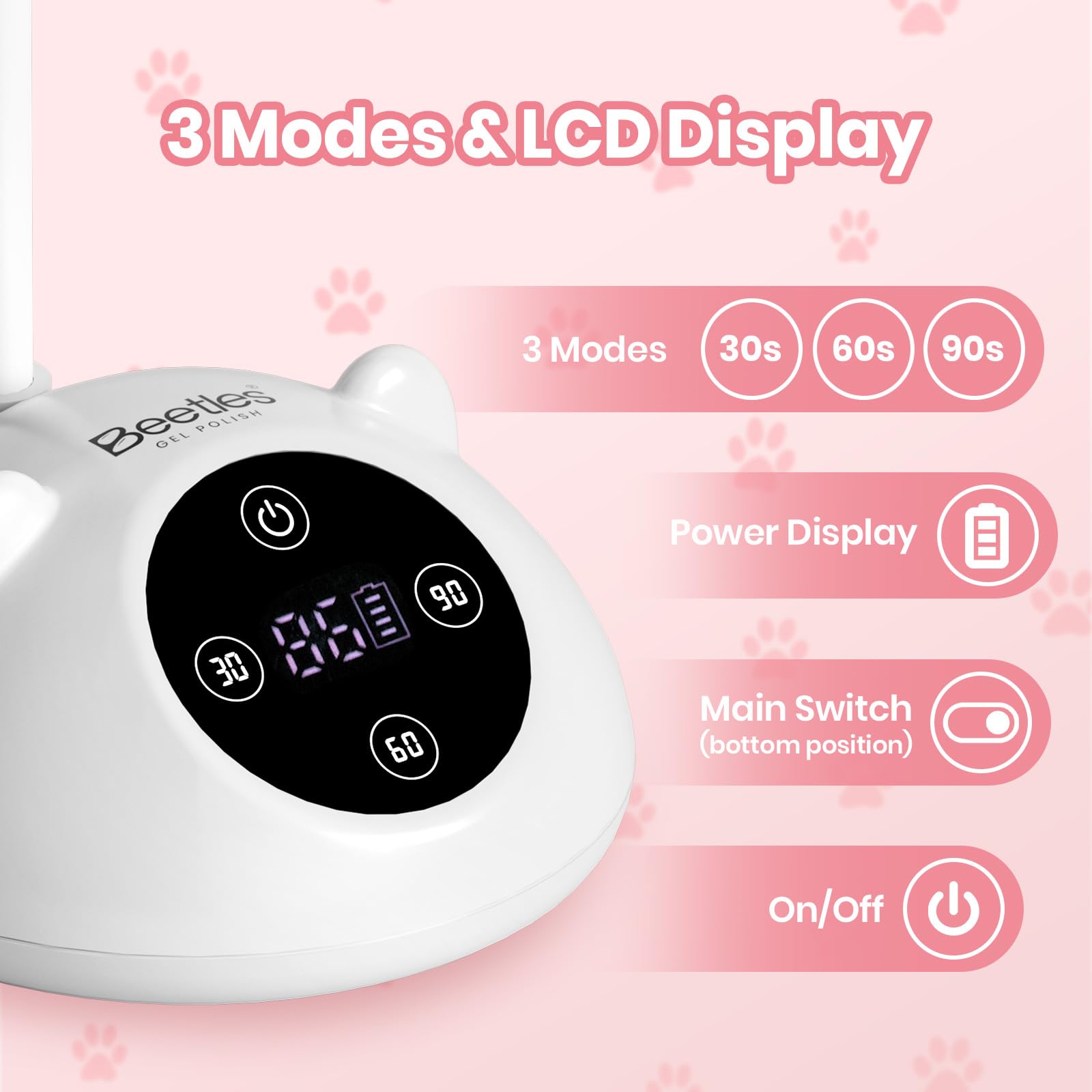 Beetles 360° Flexible Gooseneck UV Nail Lamp White Color