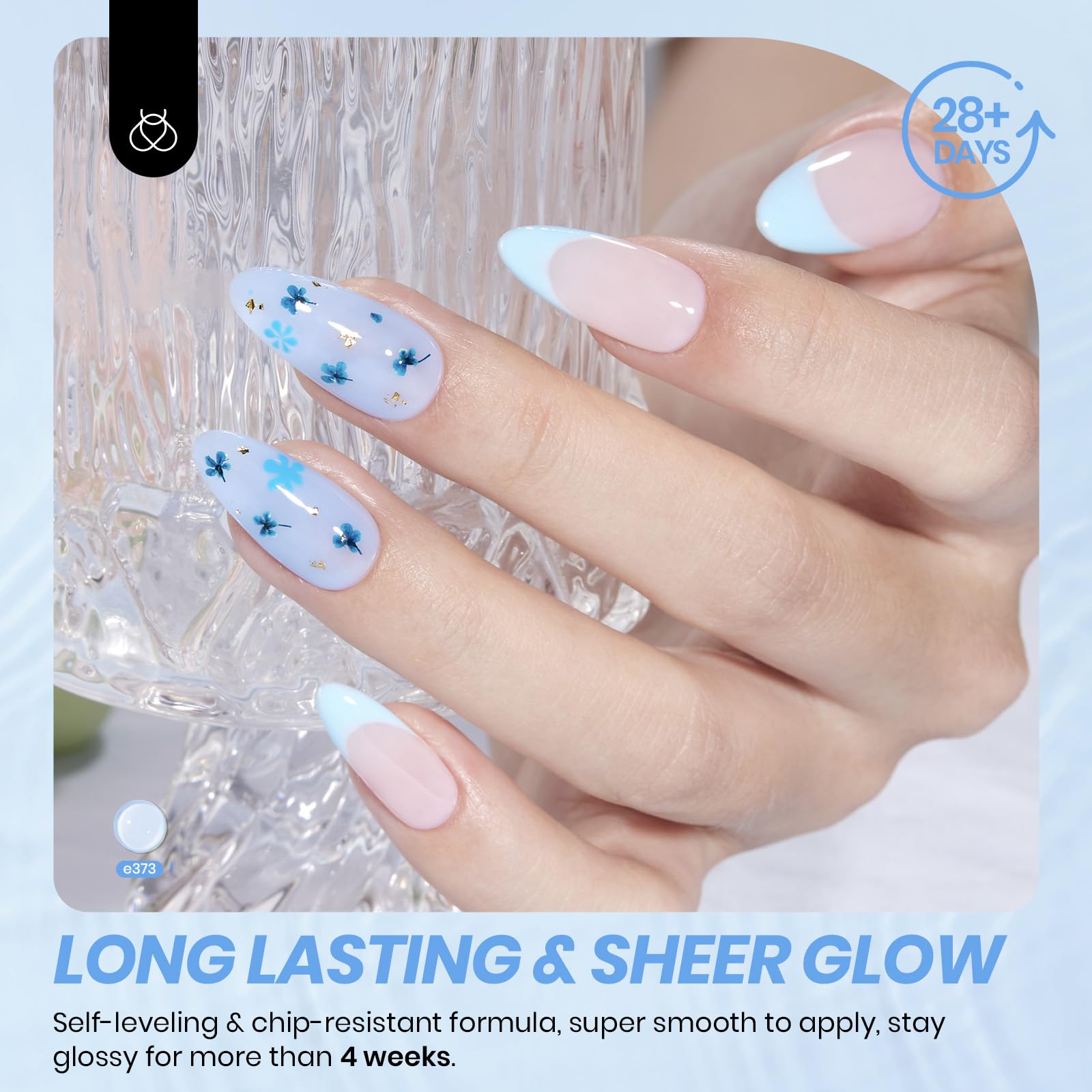 7.5ML Blueberry Milk Jelly Sheer Blue Gel Nail Polish