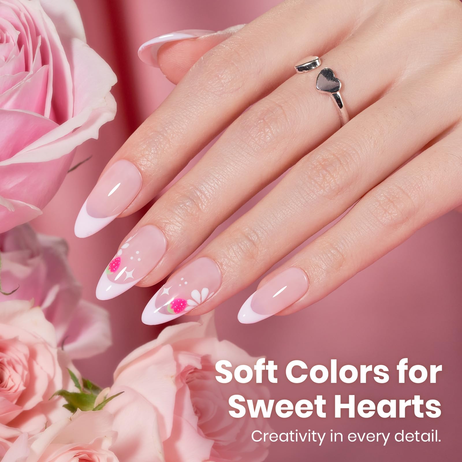 Beetles Barely Pink Gel Polish - 15ml Light Pink for Valentine Nails