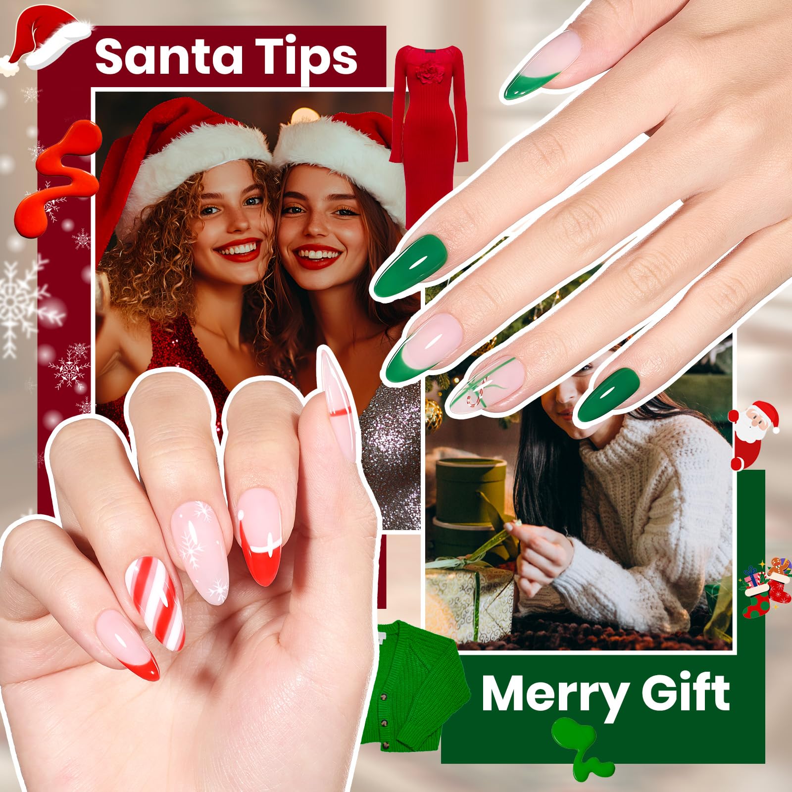 Beetles Gel Nail Polish Kit 66 Pcs with UV Light - 35 Color Christmas Gel Nail Kit Gifts