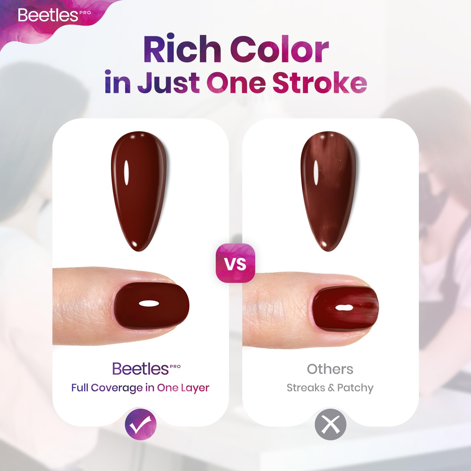 Beetles Pro Brown Gel Polish - Espresso Confession 1pc 20ml Dark Brown Color Gel Polish