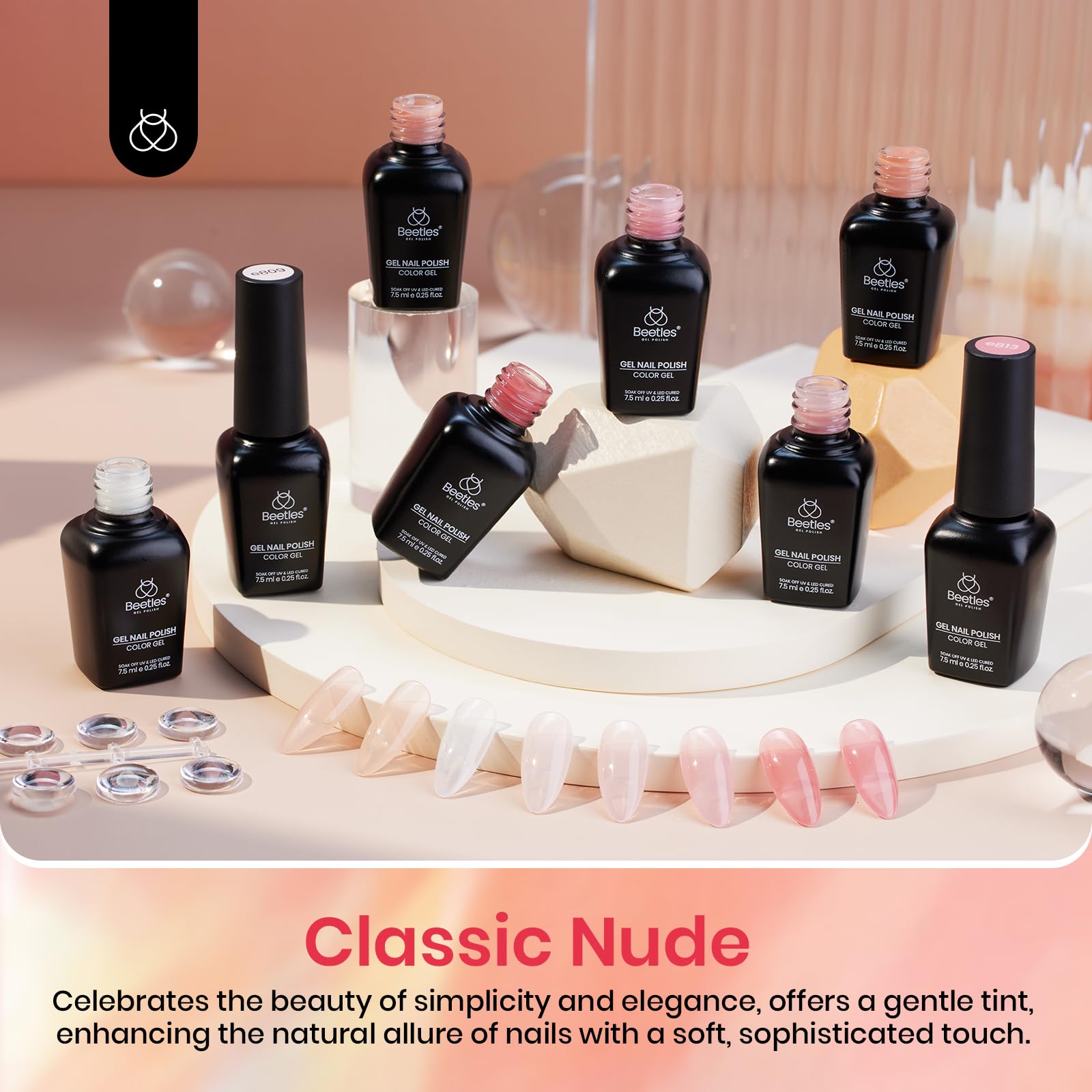 Classic Jelly Nude | 8 Colors Gel Polish Set