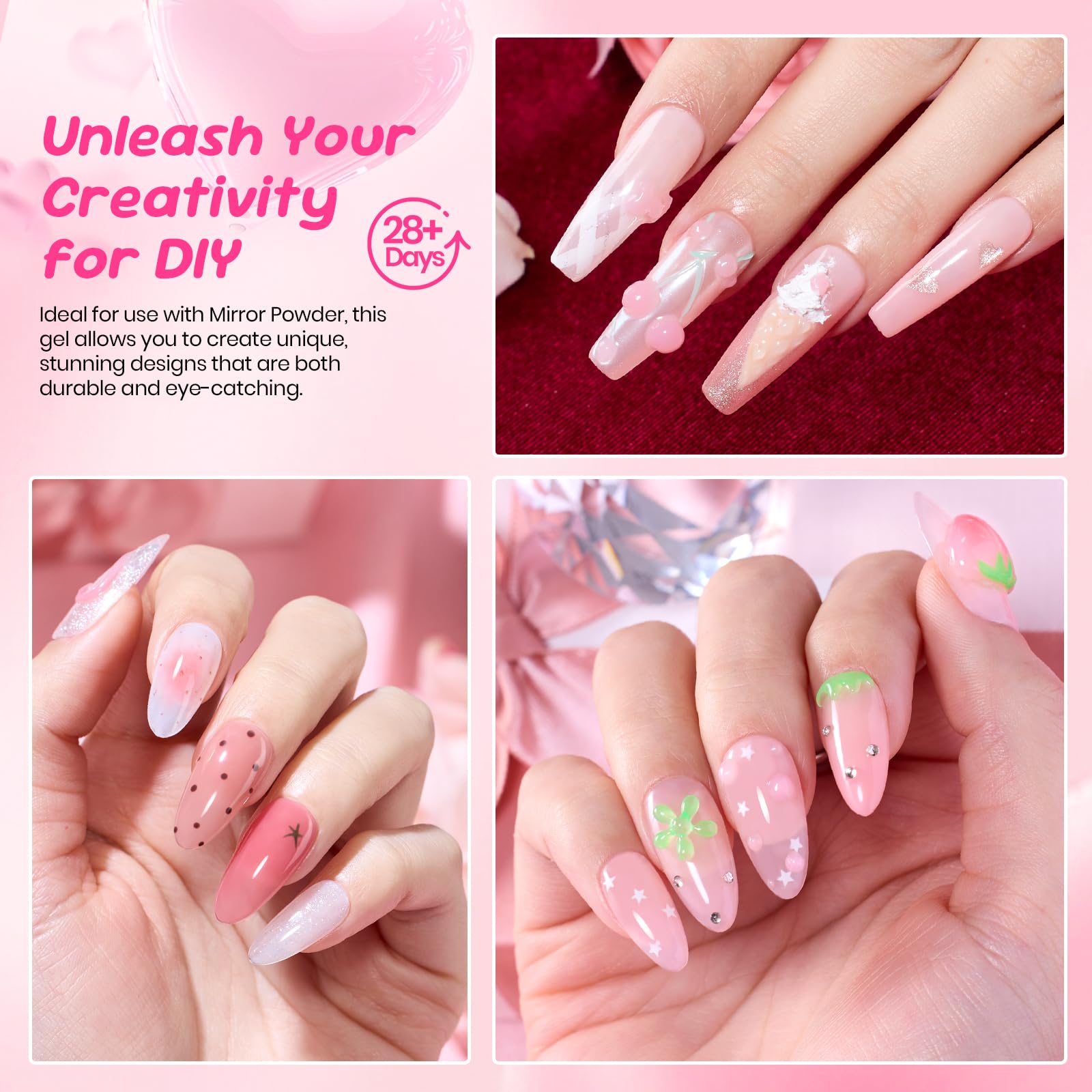 Beetles Valentine Nails - Pro 15ml Limited Pink 3D Sculpting Gel