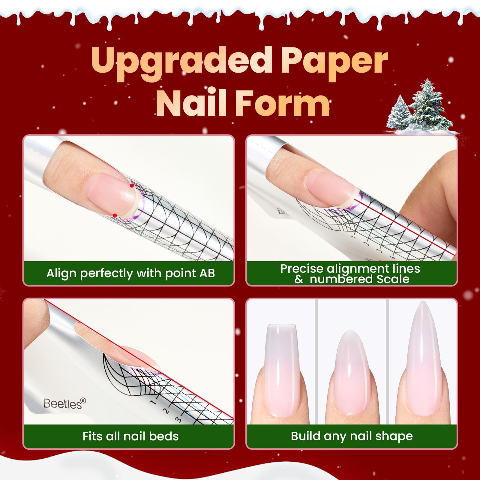 Beetles Christmas Limited Hard Gel Kit 3 Colors 9 in 1 Nail