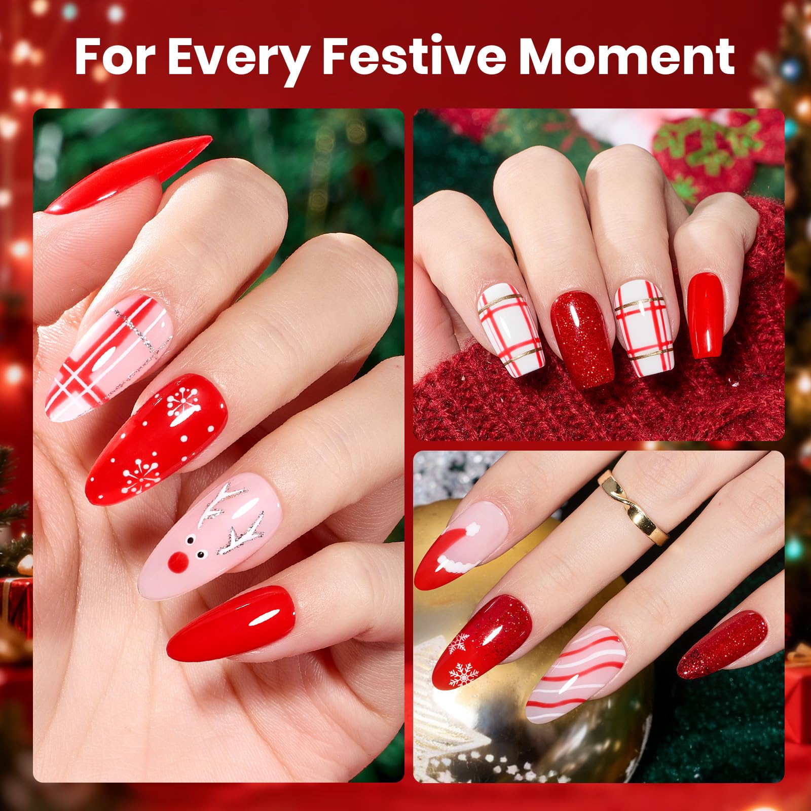 Beetles Gel Nail Polish Set - Stay Shining Crimson Glamour Shade Set