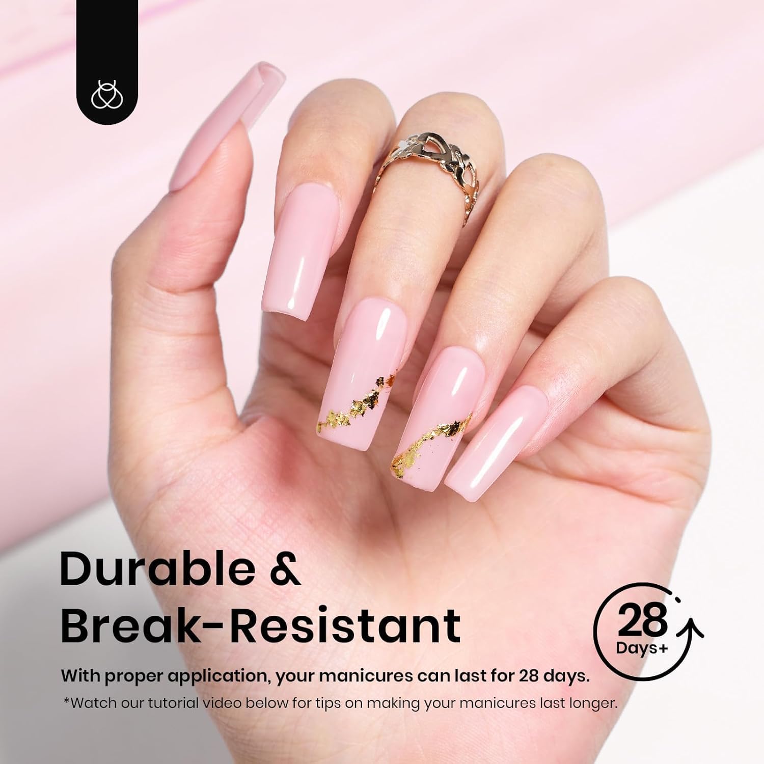 Beetles Nail Tips Medium Square 576Pcs 12 Sizes Pre-Etched Soft Acrylic Tips