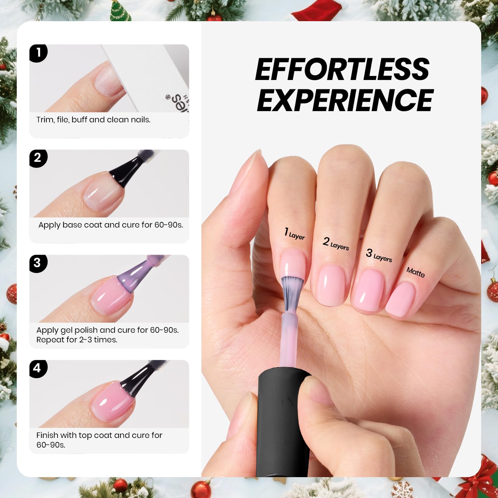 Beetles Gel Polish Rose Veil - 6 Colors Christmas Nail Kit