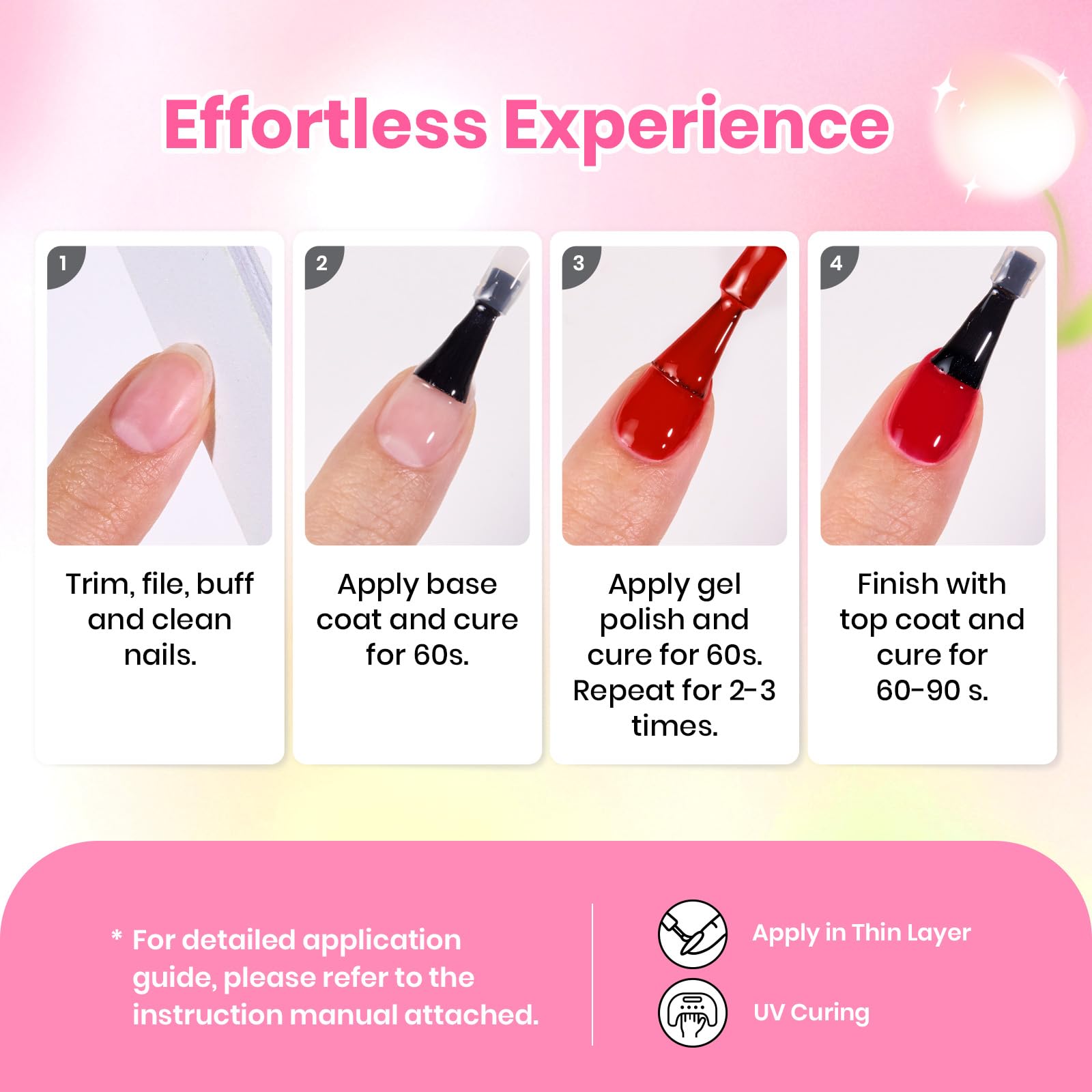 Beetles Gel Nail Polish Set - 36 Colors Dewdrop Flora Gel Nail Kit Jelly Pink Milky White Yellow Purple Green Natural Classic Color Set