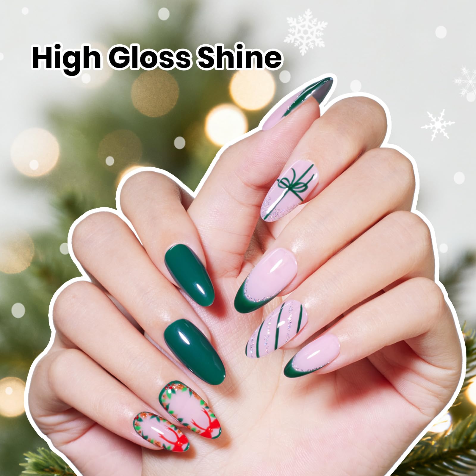 Beetles Gel Nail Polish Set 36 Colors Spectrum Red Green Glitter Long Lasting Nail Gel Kit
